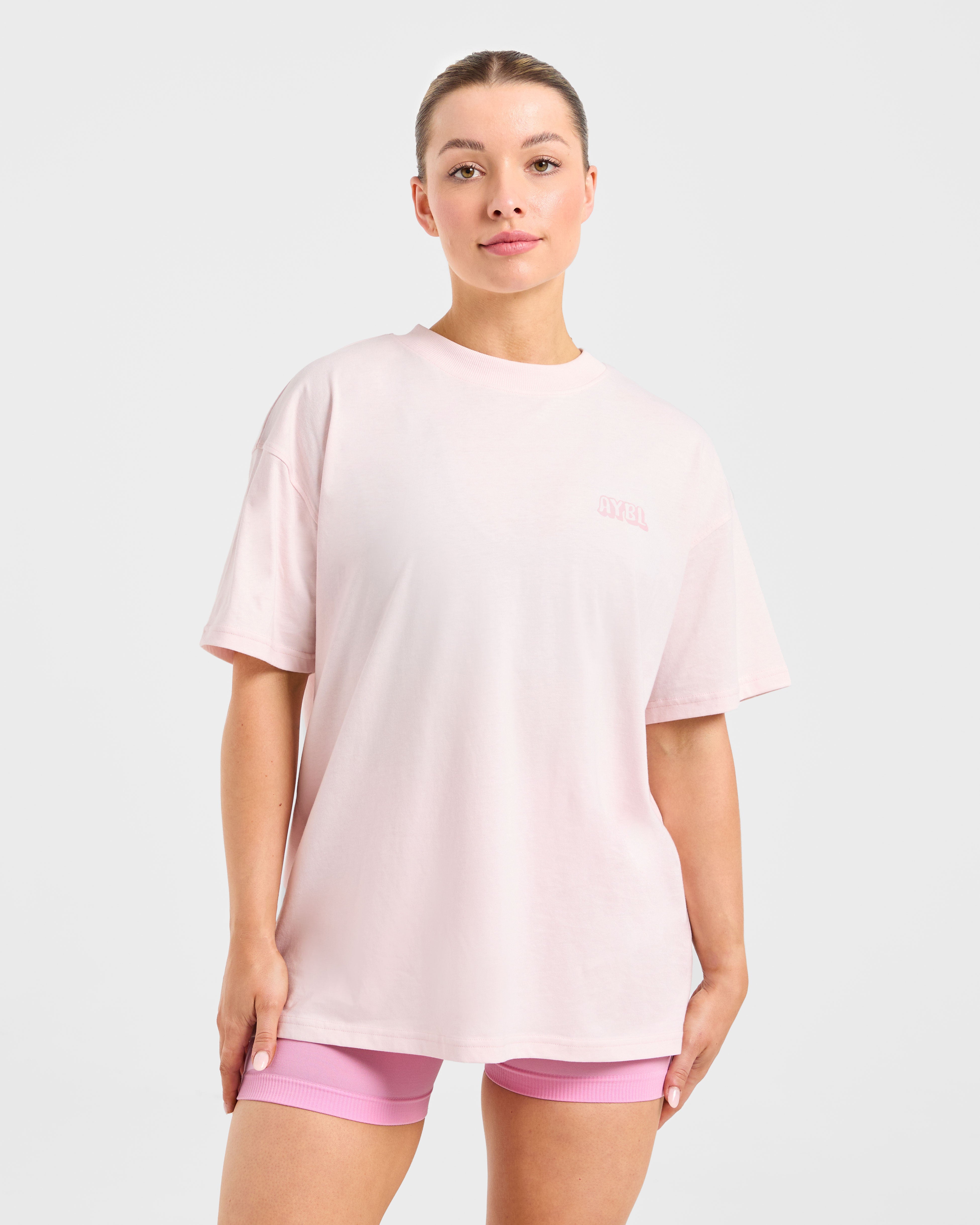 Gym Girl Era T-Shirt Oversized - Rosa