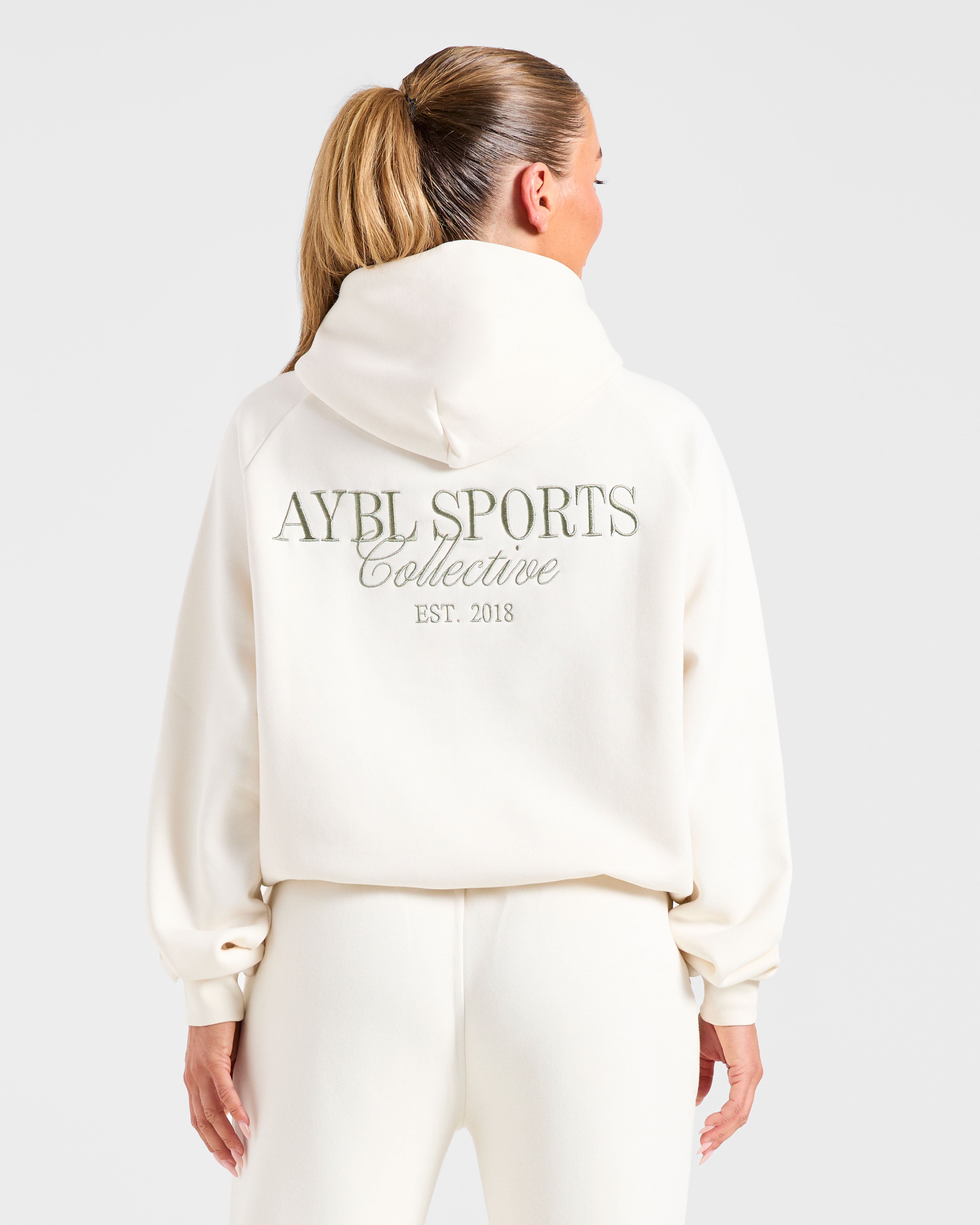 Sports Collective Felpa Oversized – Bianco/Verde Sports Collective Felpa Oversized - Bianco/Verde