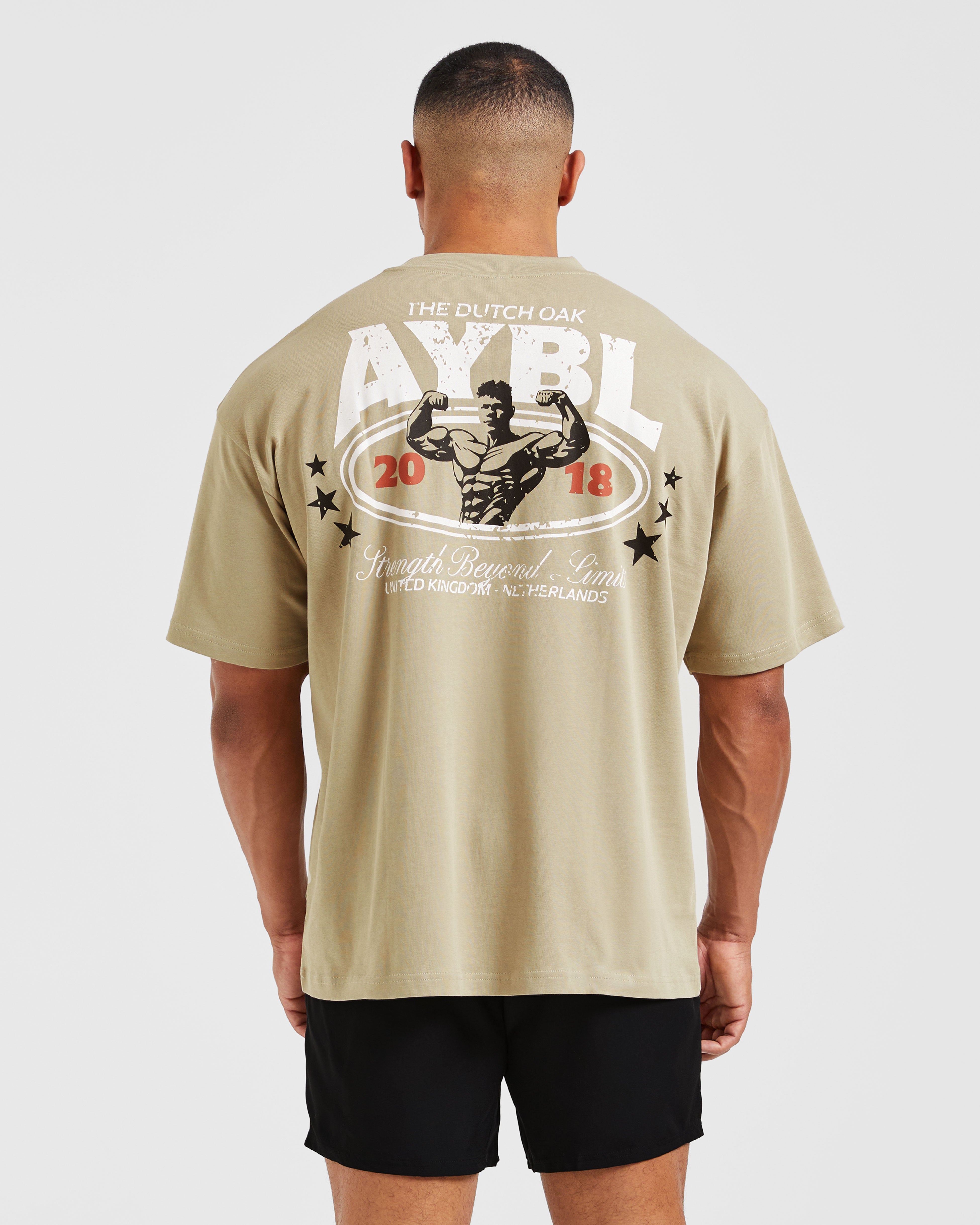 Maglietta Oversized Wesley Vissers X Beyond Limits - Beige Scuro