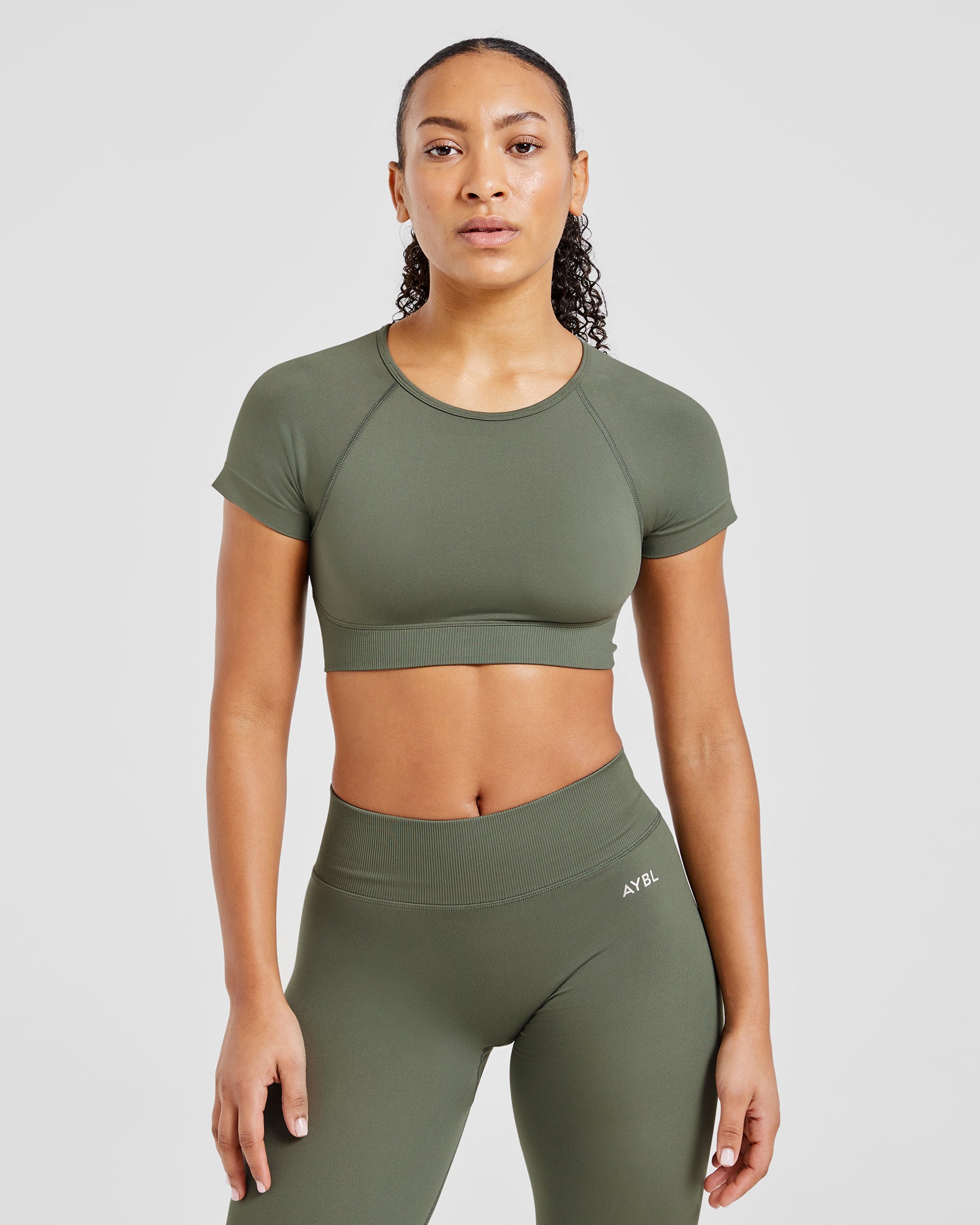 Adapt Seamless Crop Top - Verde