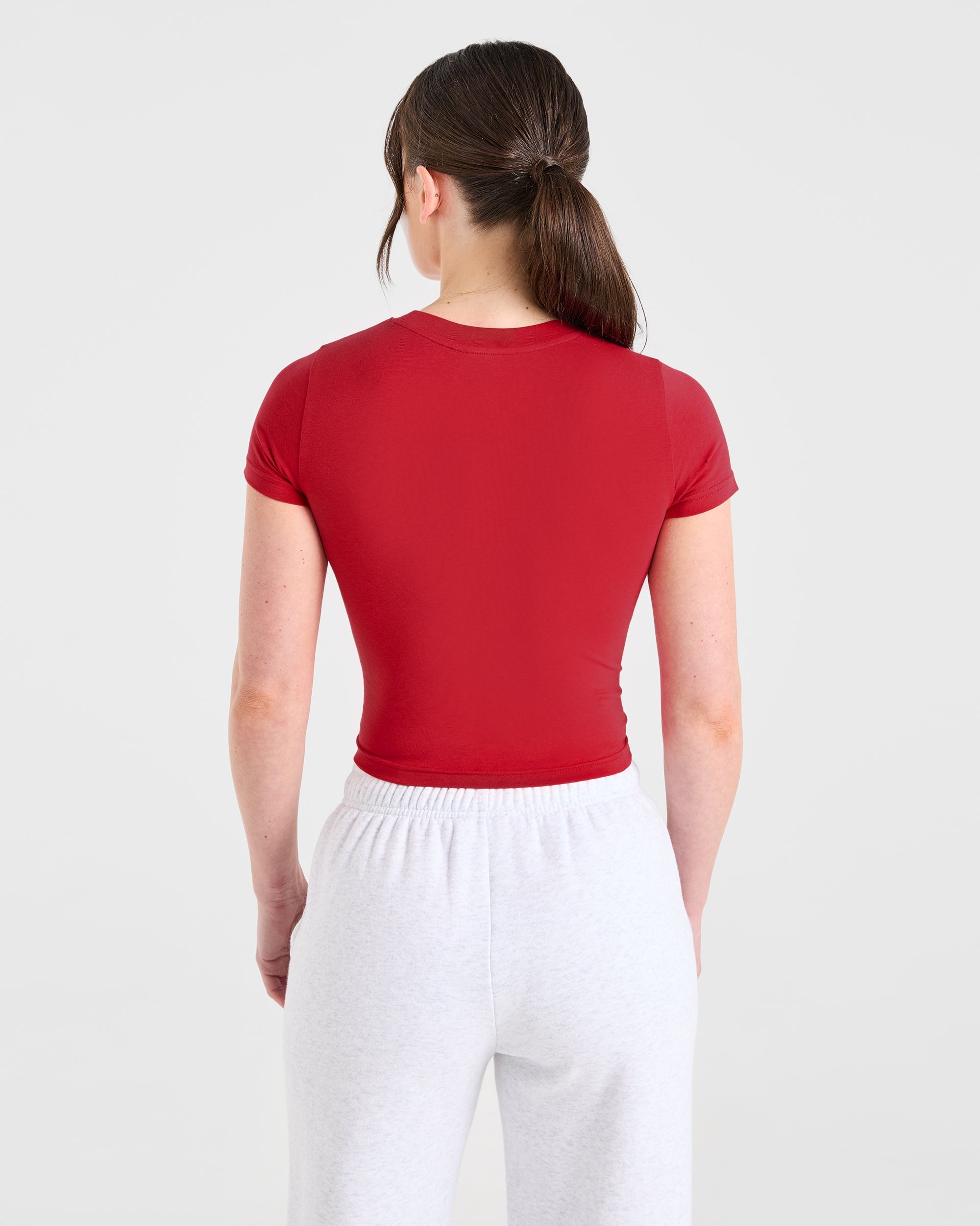 Just a Gym Girl Baby Tee - Rosso