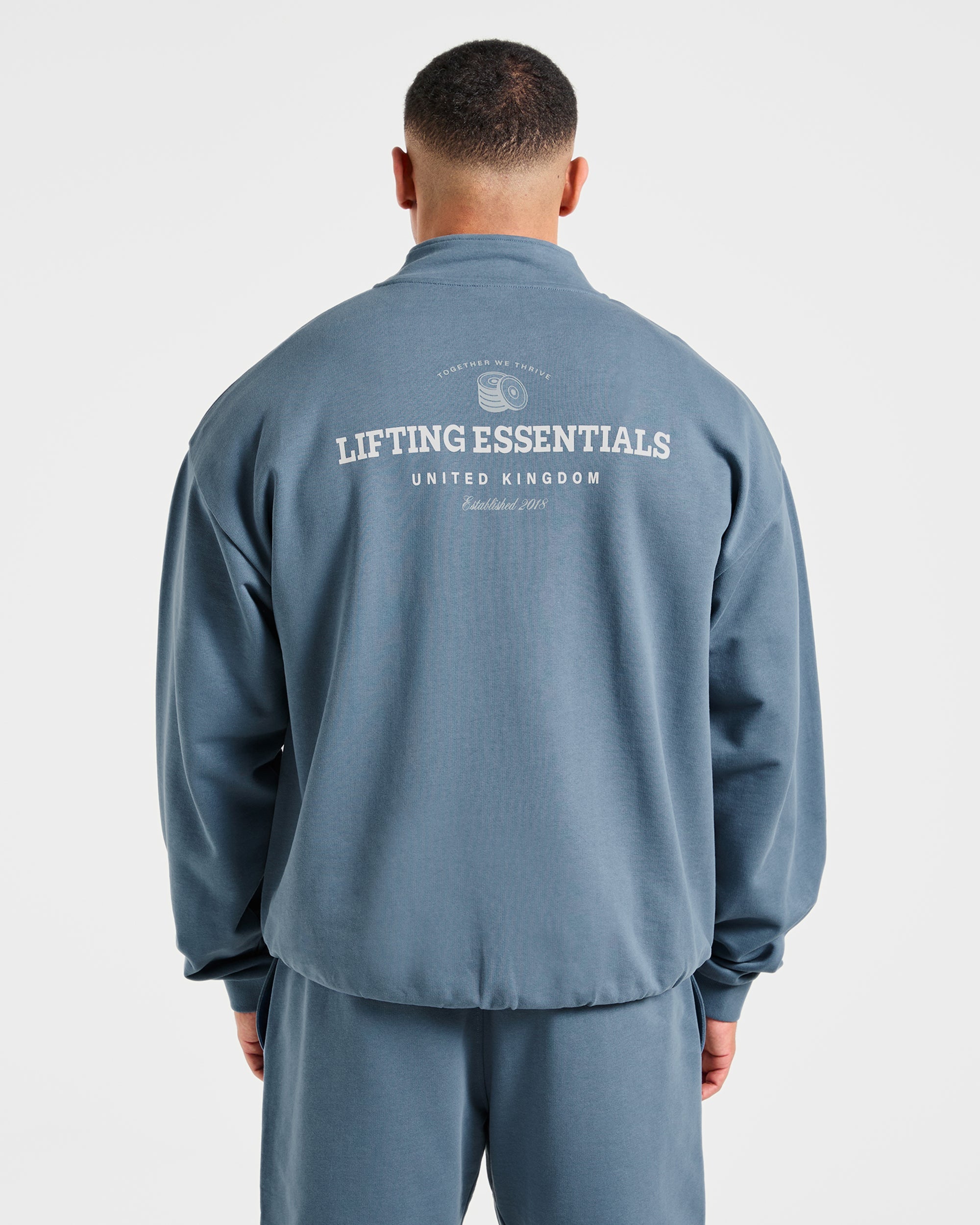 Apex Lifting Essentials Felpa con zip a metà - Blu Titanio