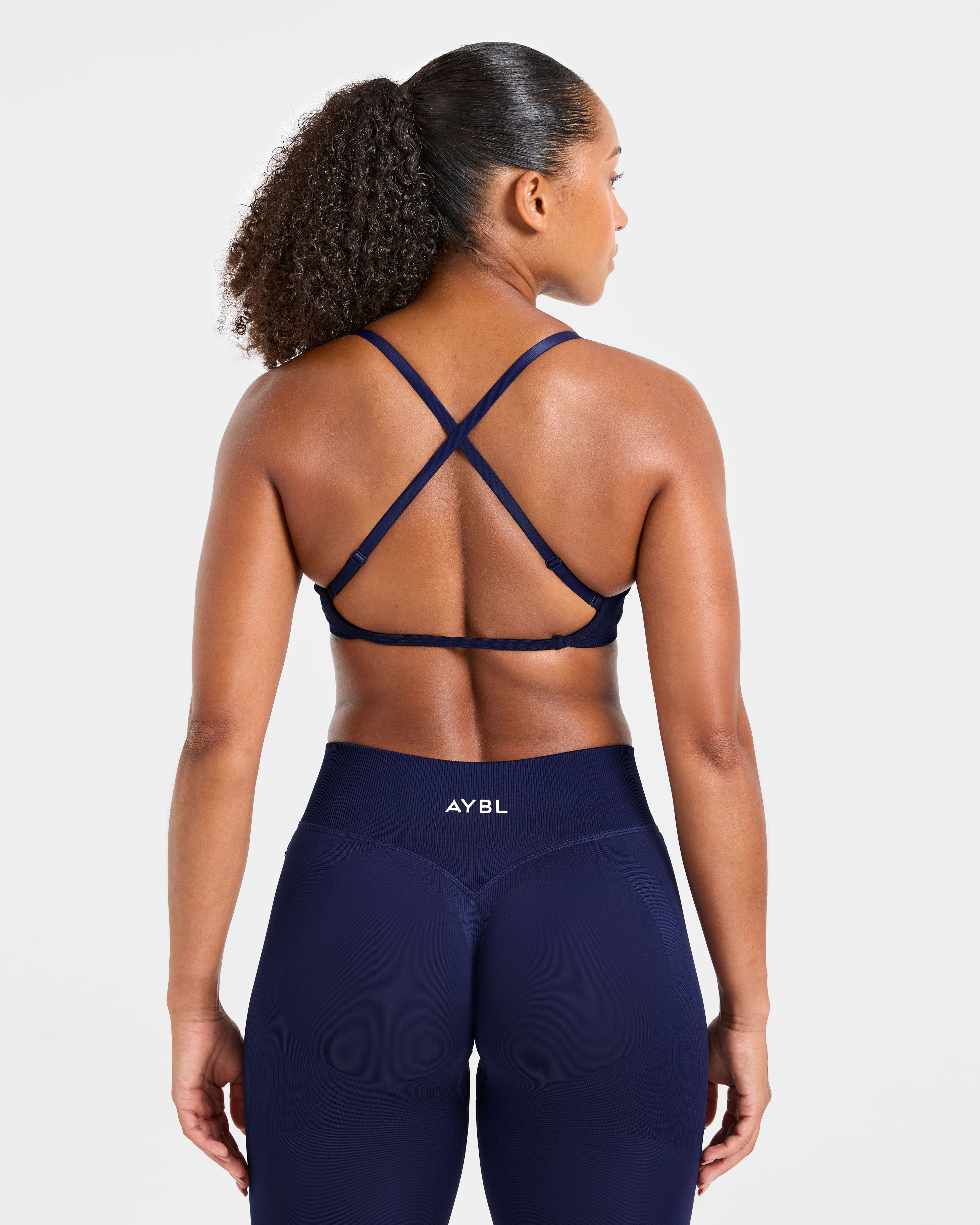 Adapt Sports Bra Senza Sostegno con Cinturino - Navy Profondo