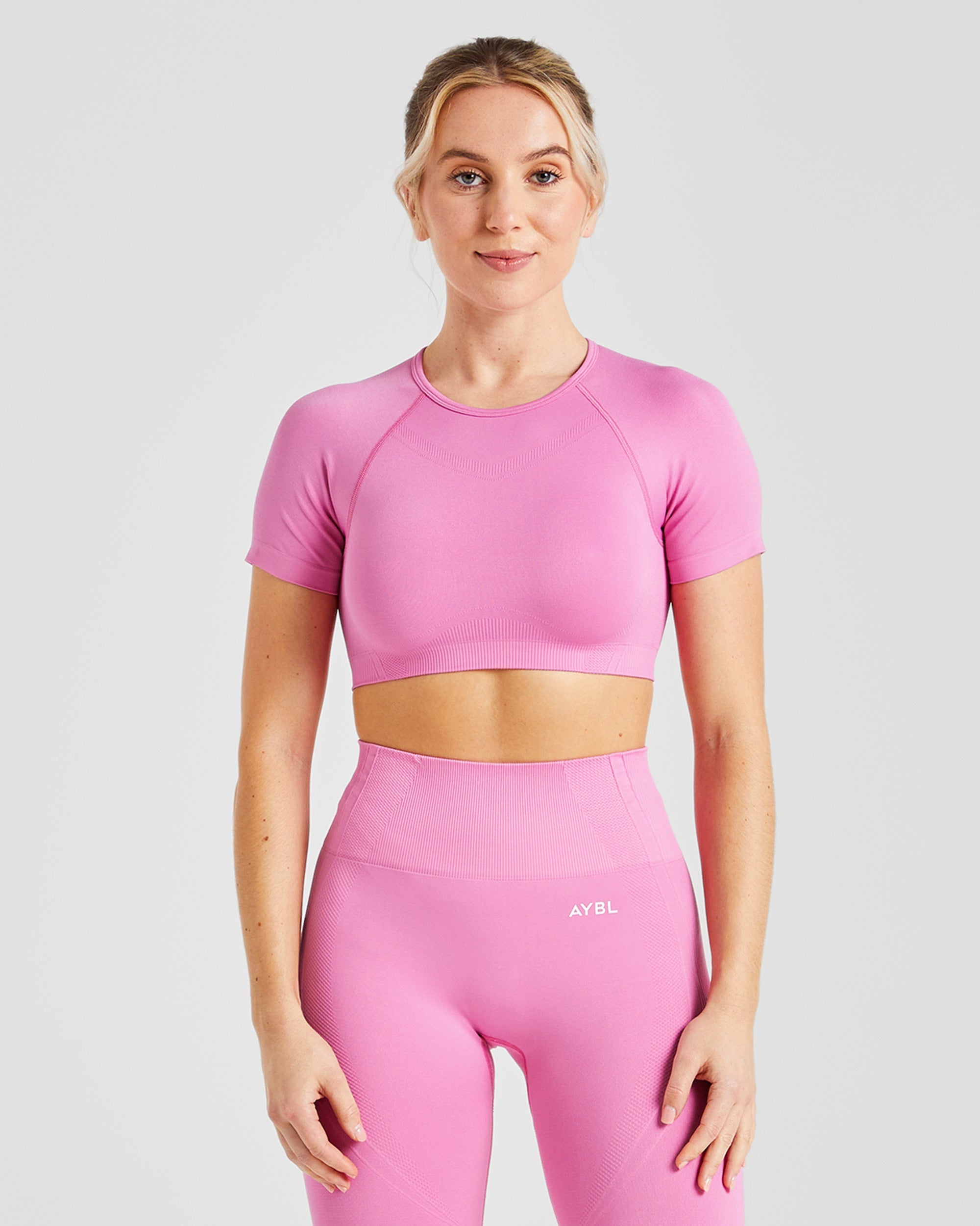 Crop Top Senza Cuciture Balance V3 - Rosa Bubblegum