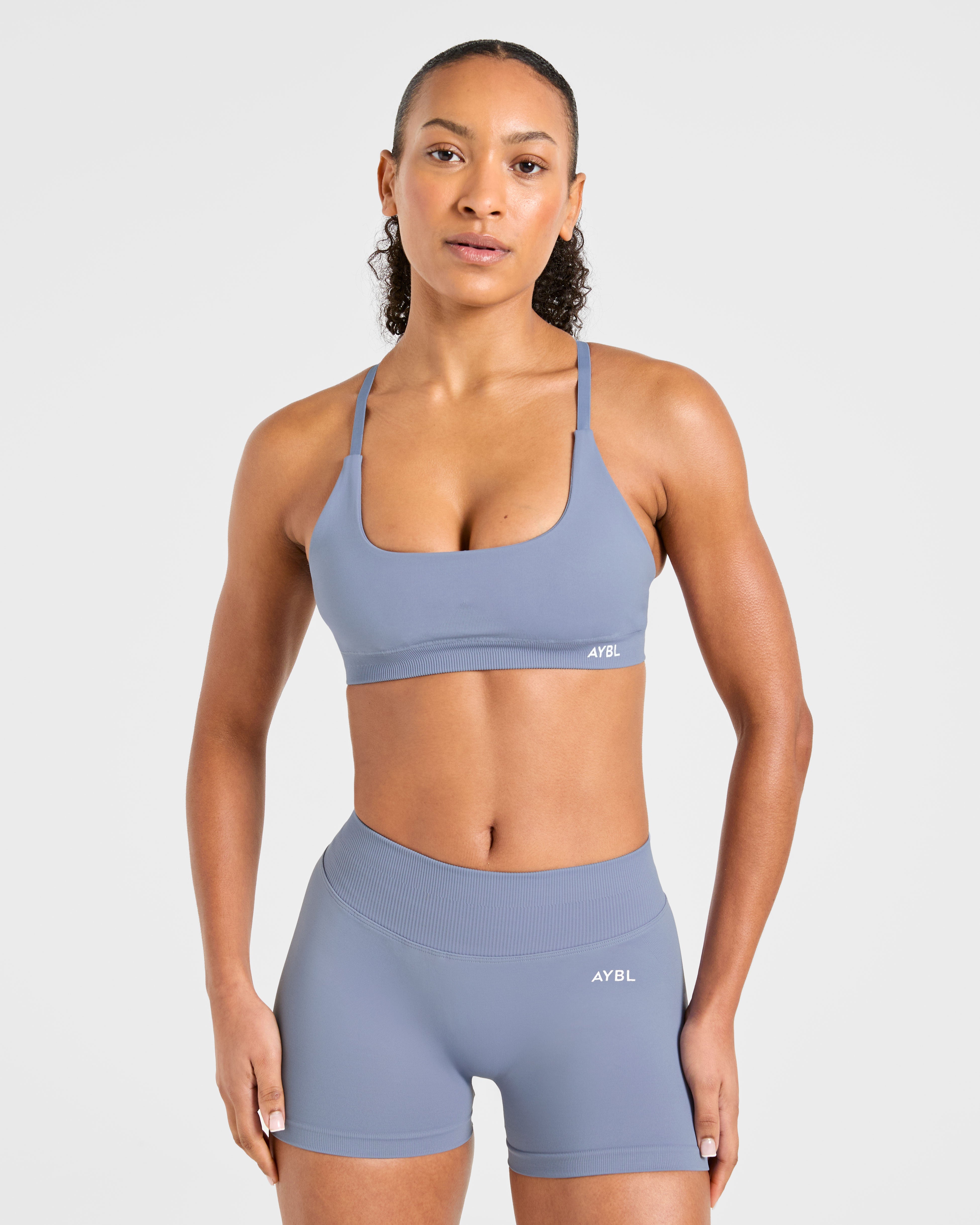 Sports Bra Senza Cuciture Enhance - Blu Grigio