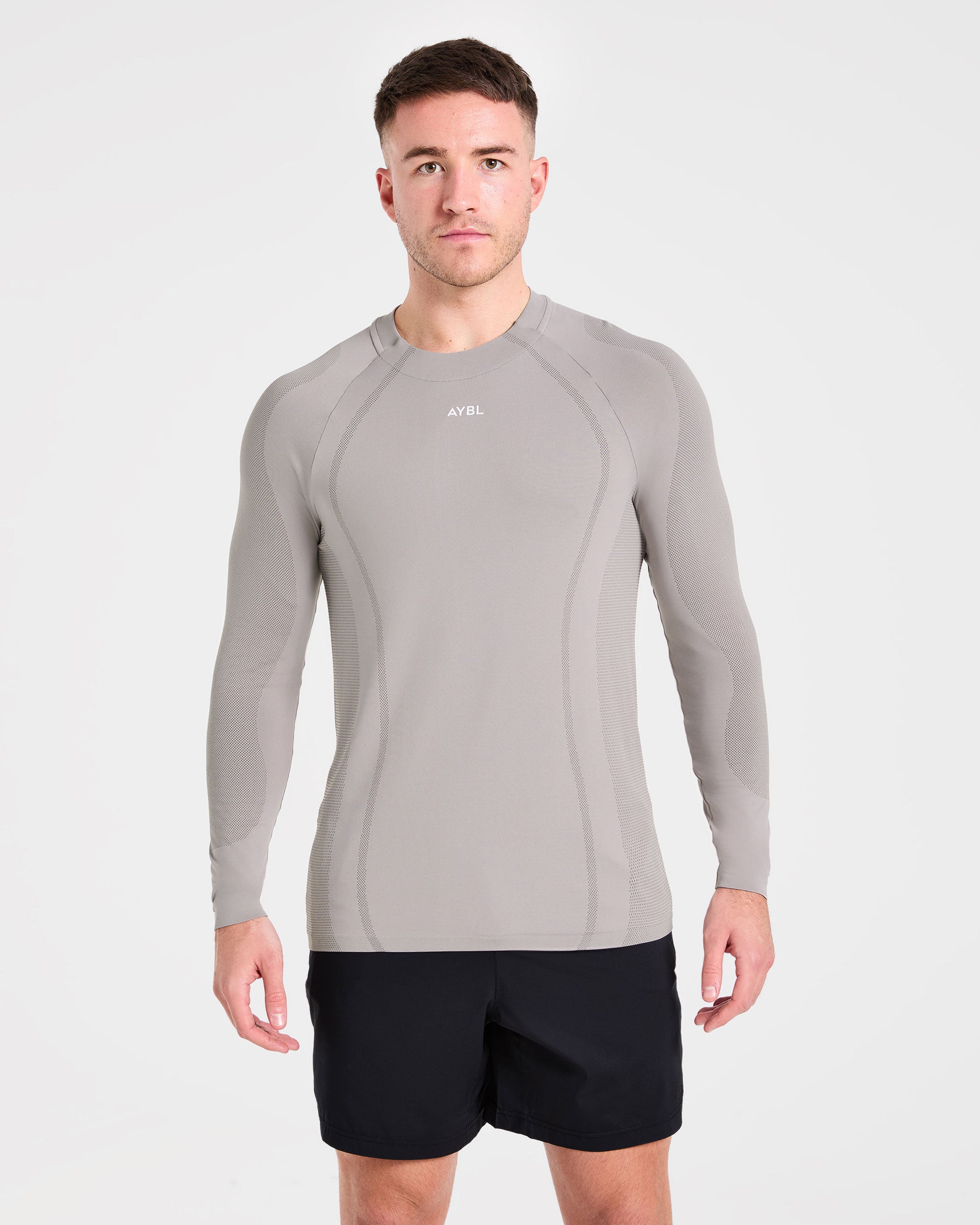 T-shirt a maniche lunghe senza cuciture Attain - Woodland Fog