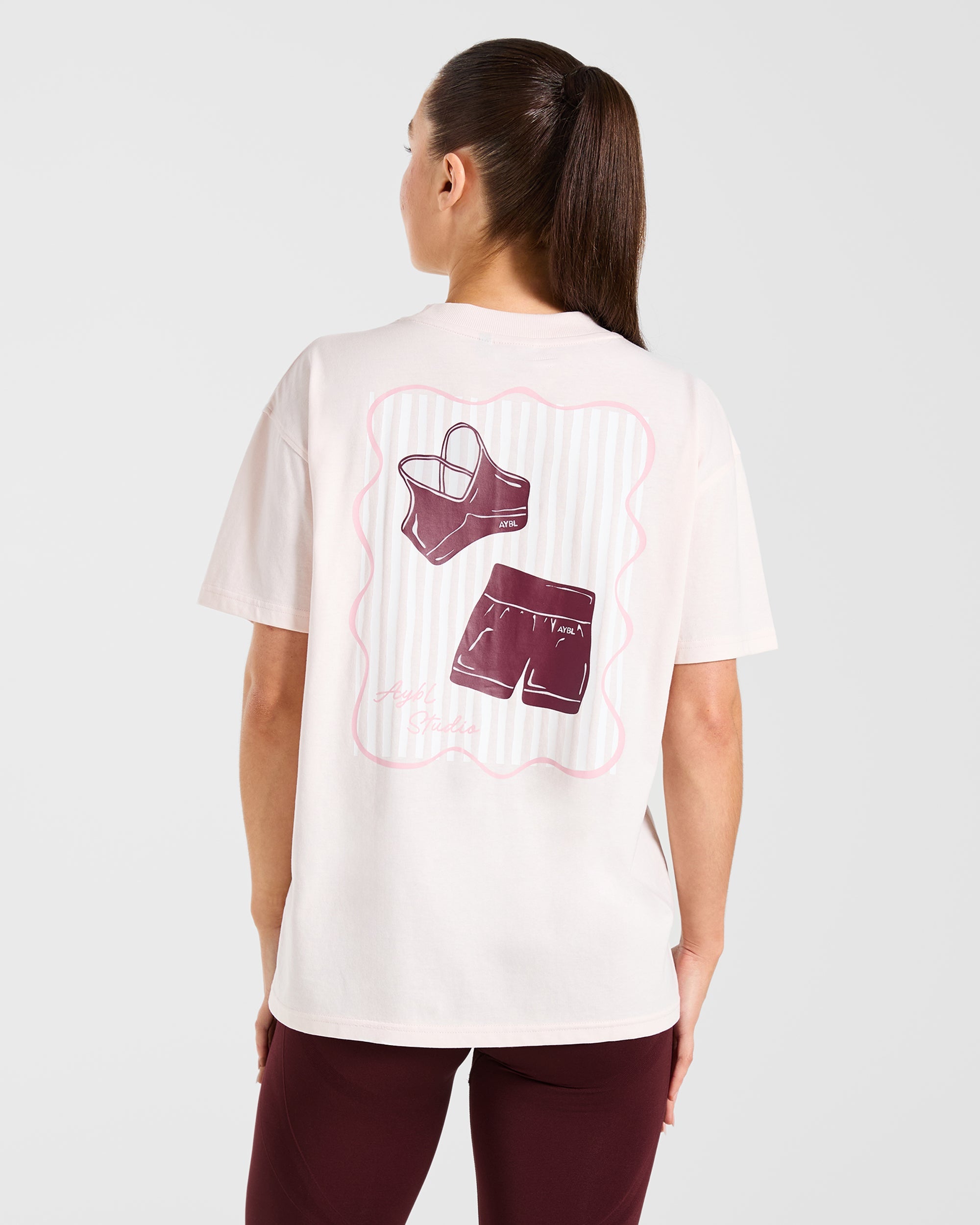 T-shirt oversize AYBL Studio - Rosa
