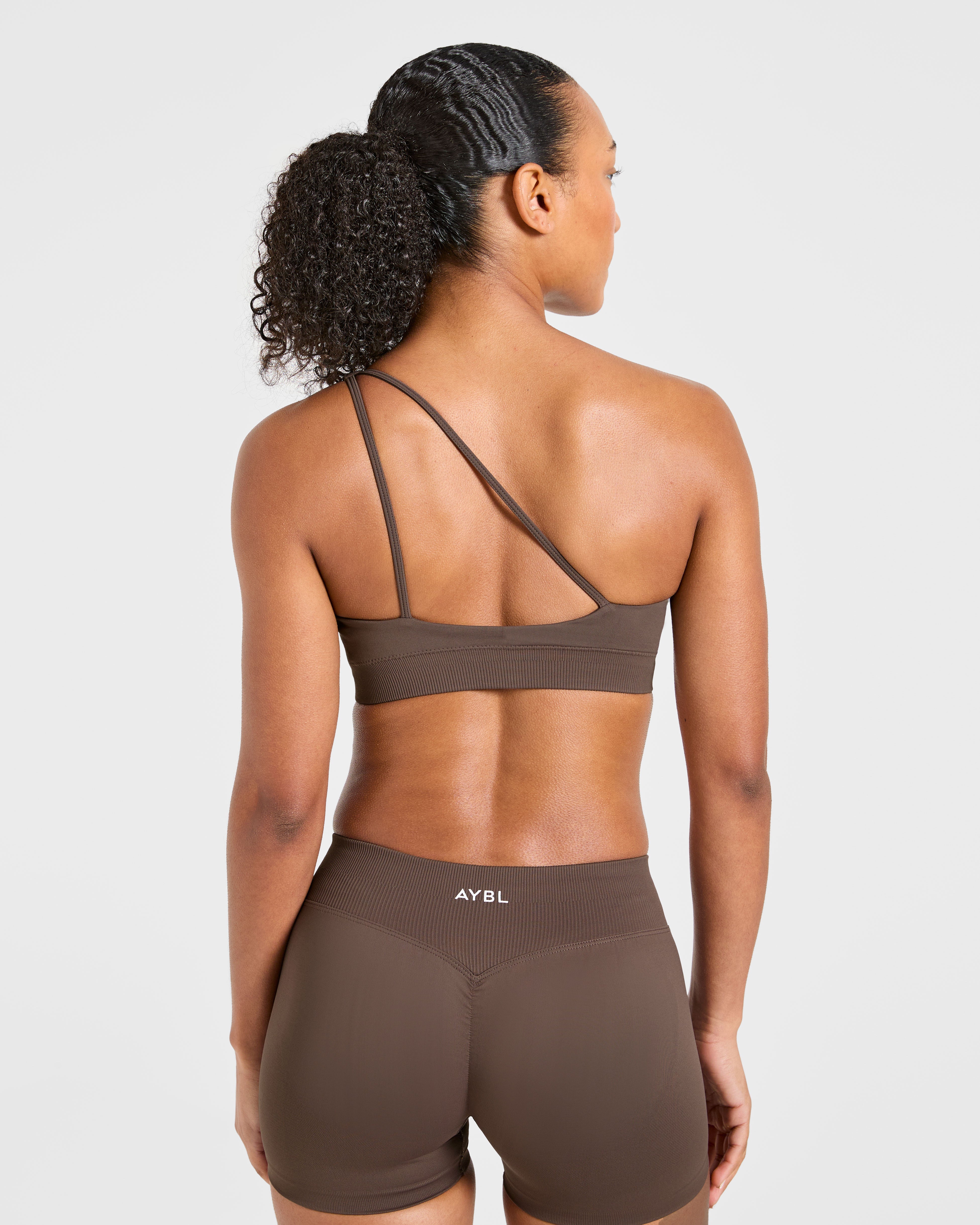 Enhance Sports Bra Senza Sostegno a Una Spalla - Marrone
