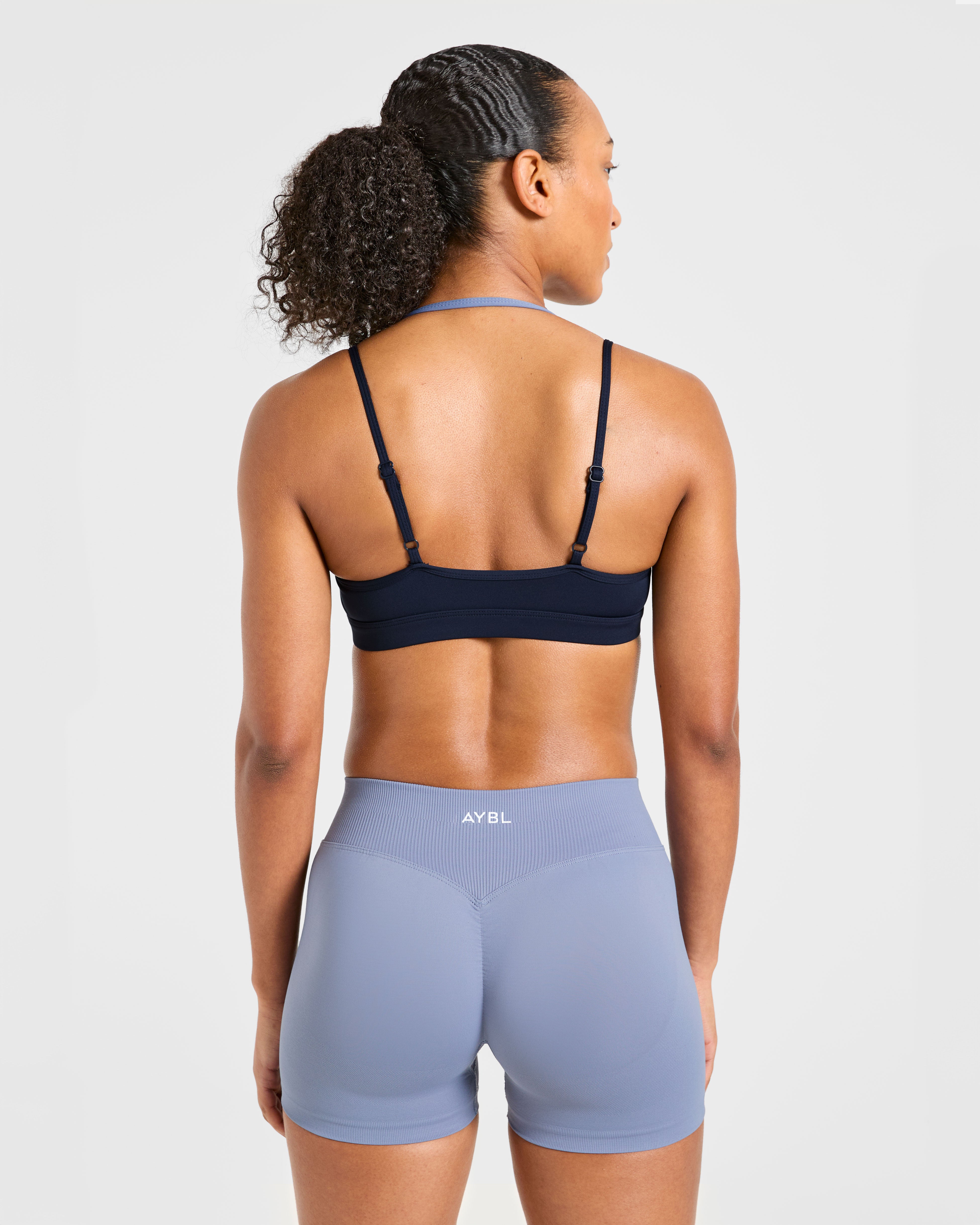 Reggiseno Sportivo a Doppio Strato Essenziale - Blu Navy