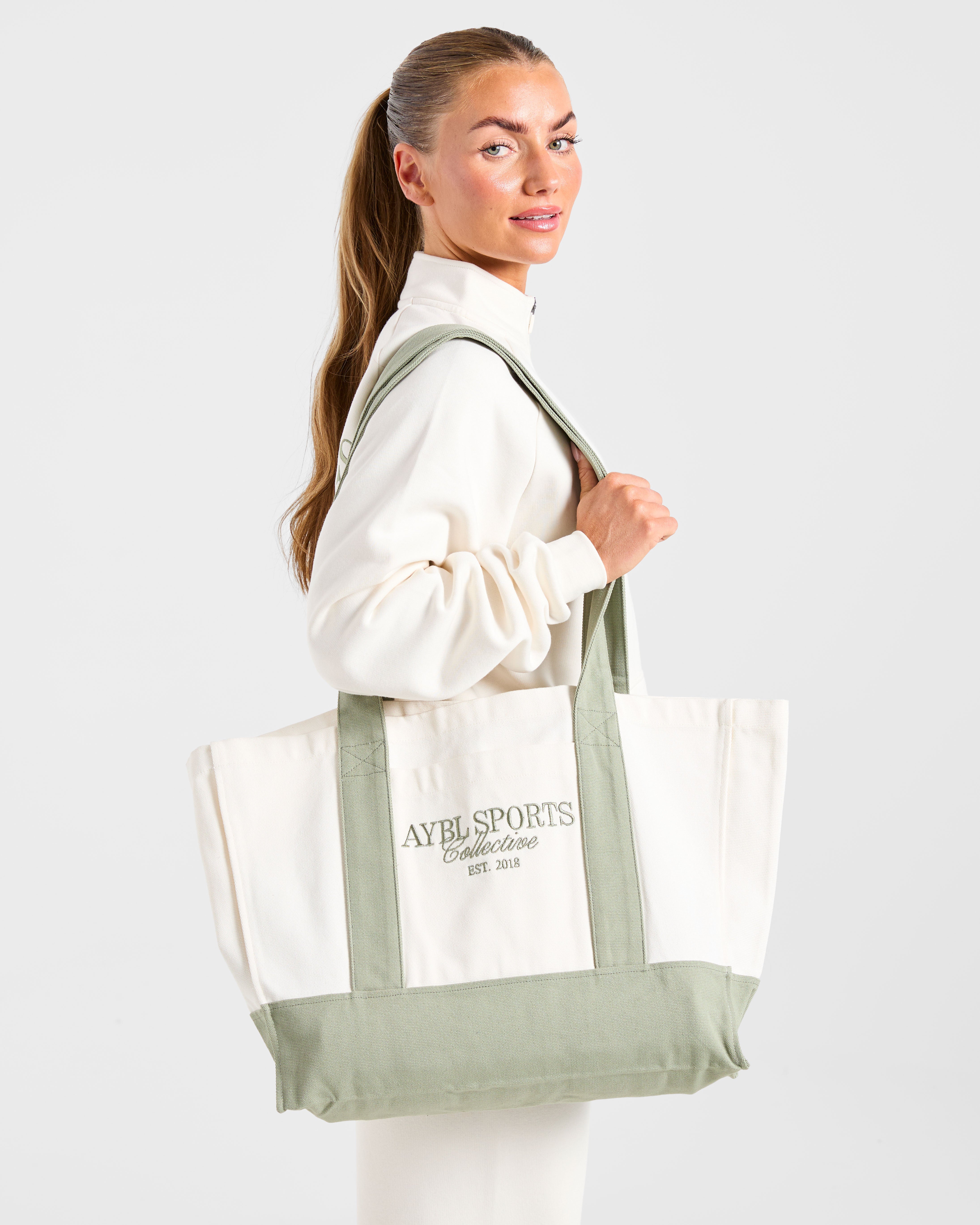 Borsa a Tracolla Sports Collective - Avorio/Verde