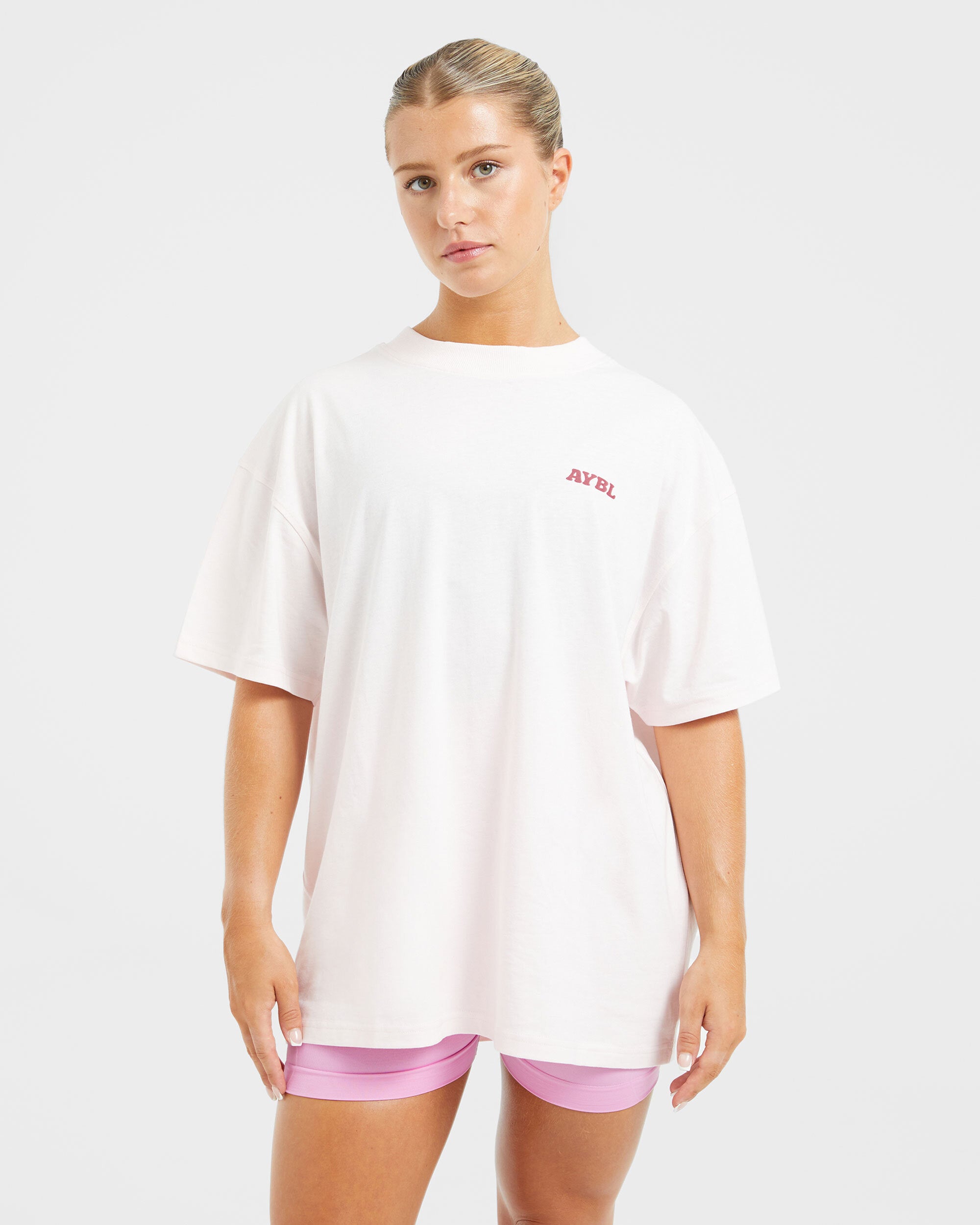 T-shirt Oversized Stronger You - Rosa
