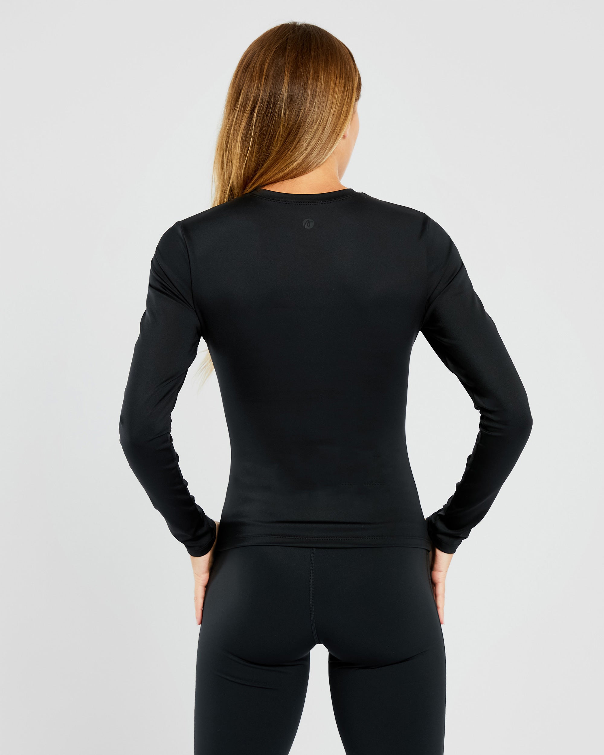 Top a Maniche Lunghe Sculpt - Nero
