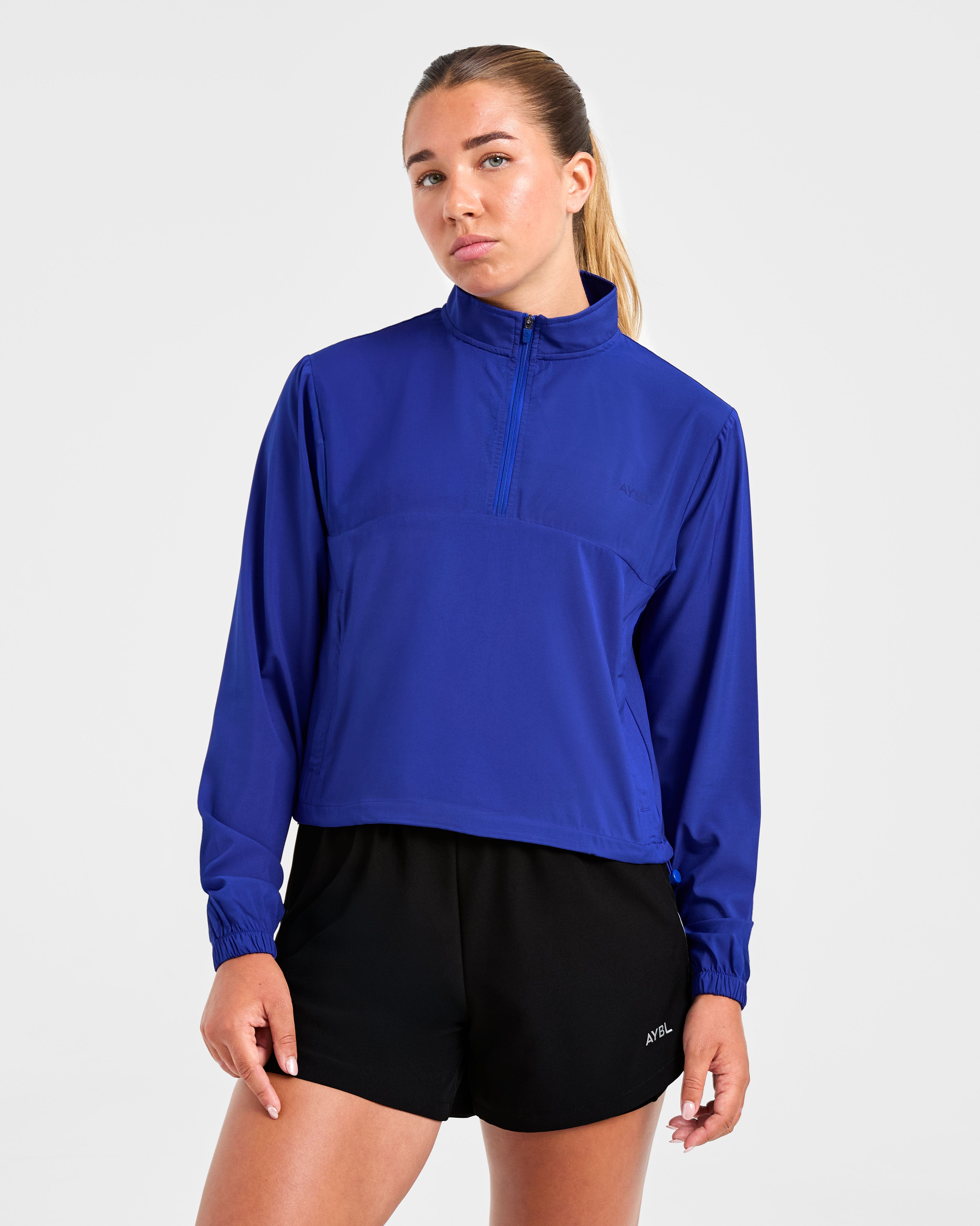 Giubbotto 1/2 Zip Run - Cobalto