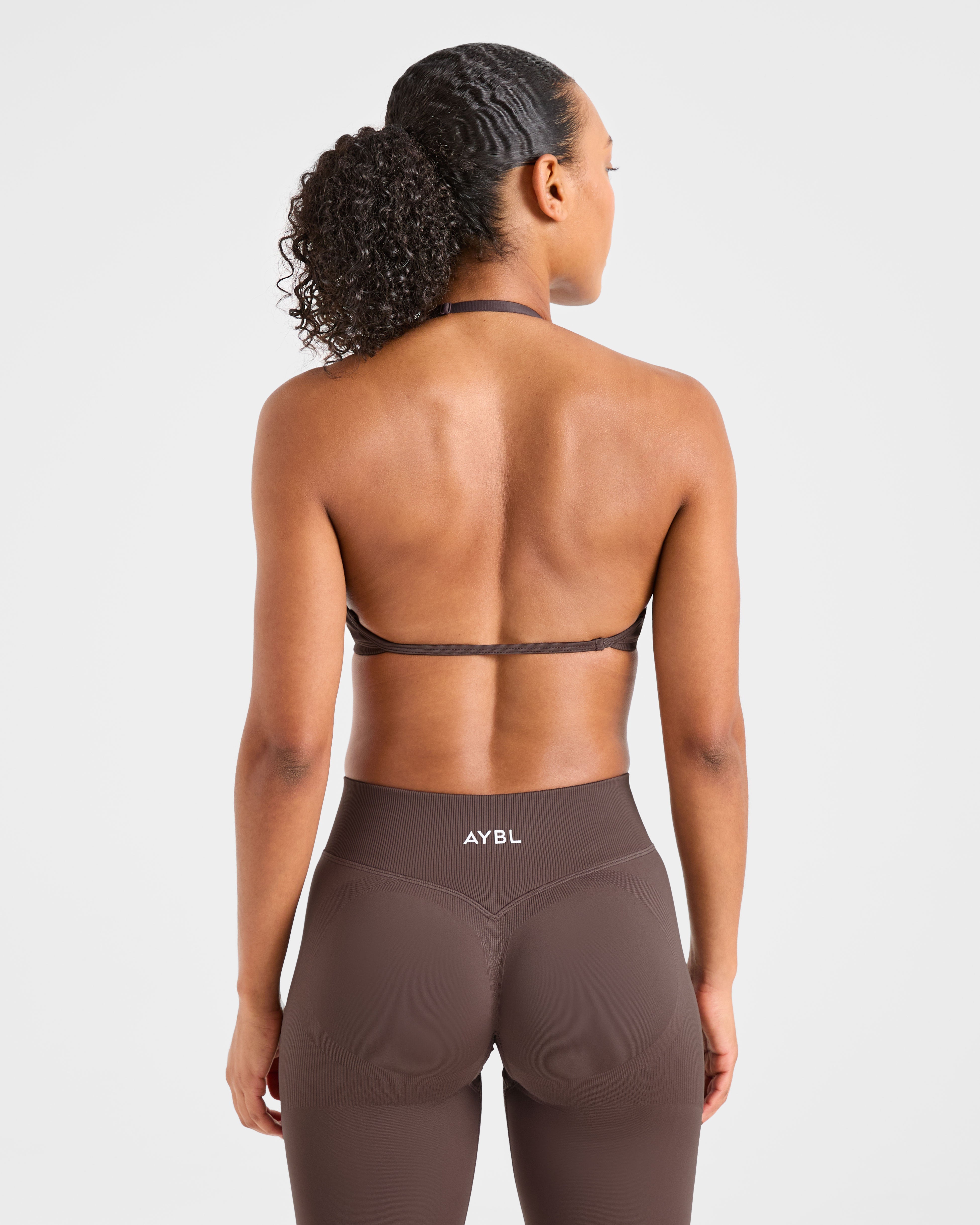 Adapt Sports Bra senza cuciture a spalline - Marrone