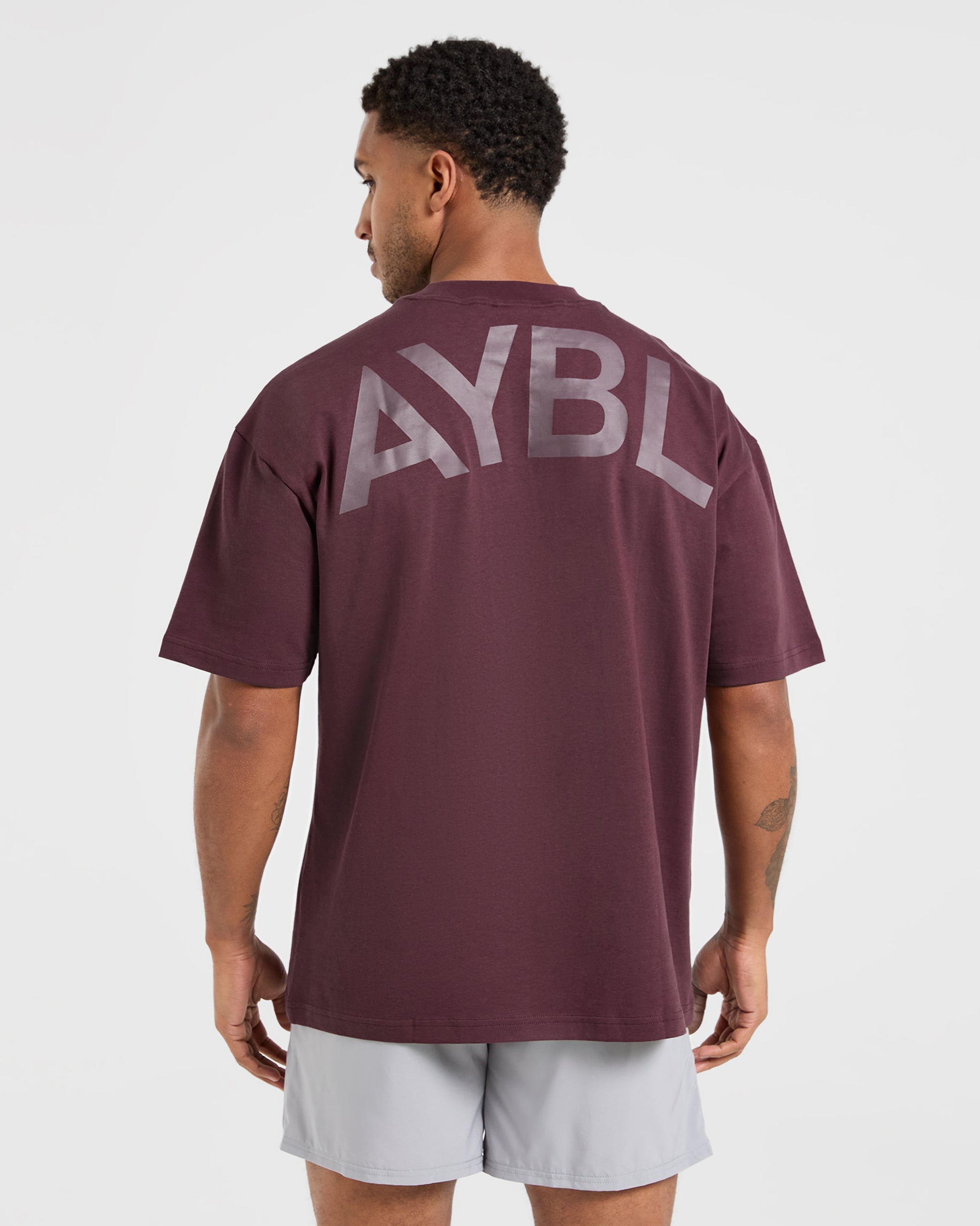T-shirt Oversized Essenziale - Plum Scuro