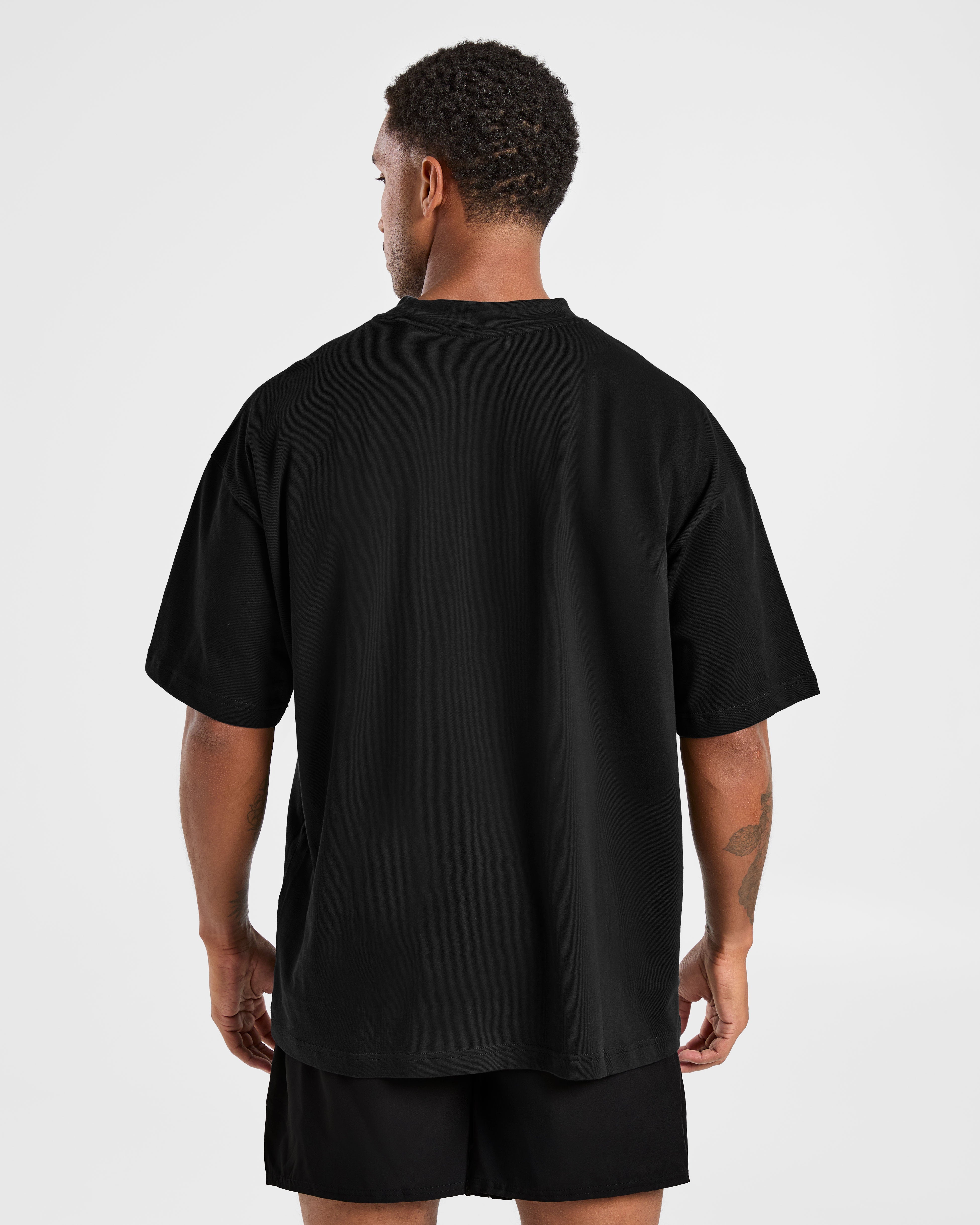 T-Shirt Oversized Elite - Nero/Grigio Scuro