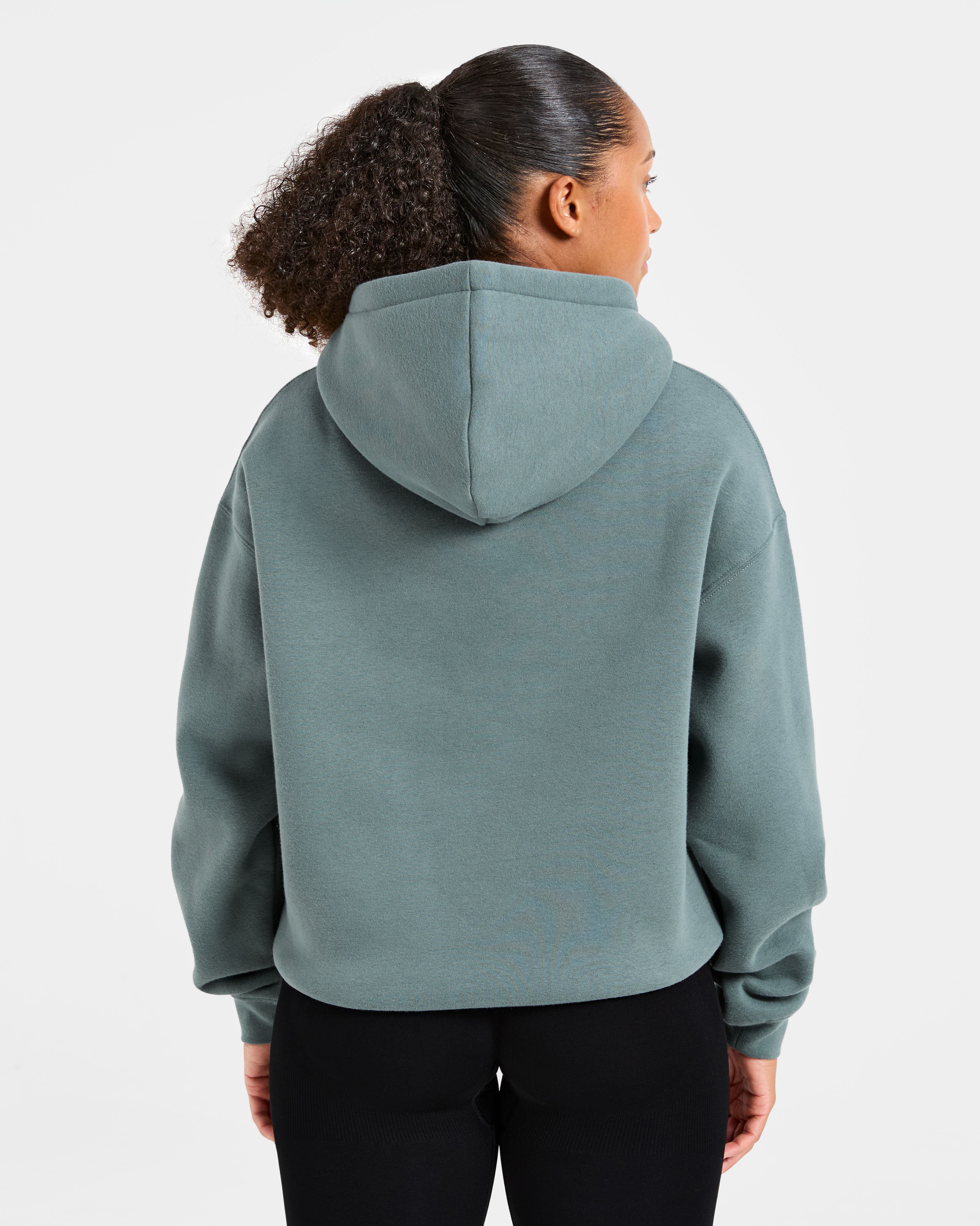 Felpa Oversized con Applique Athletics - Slate