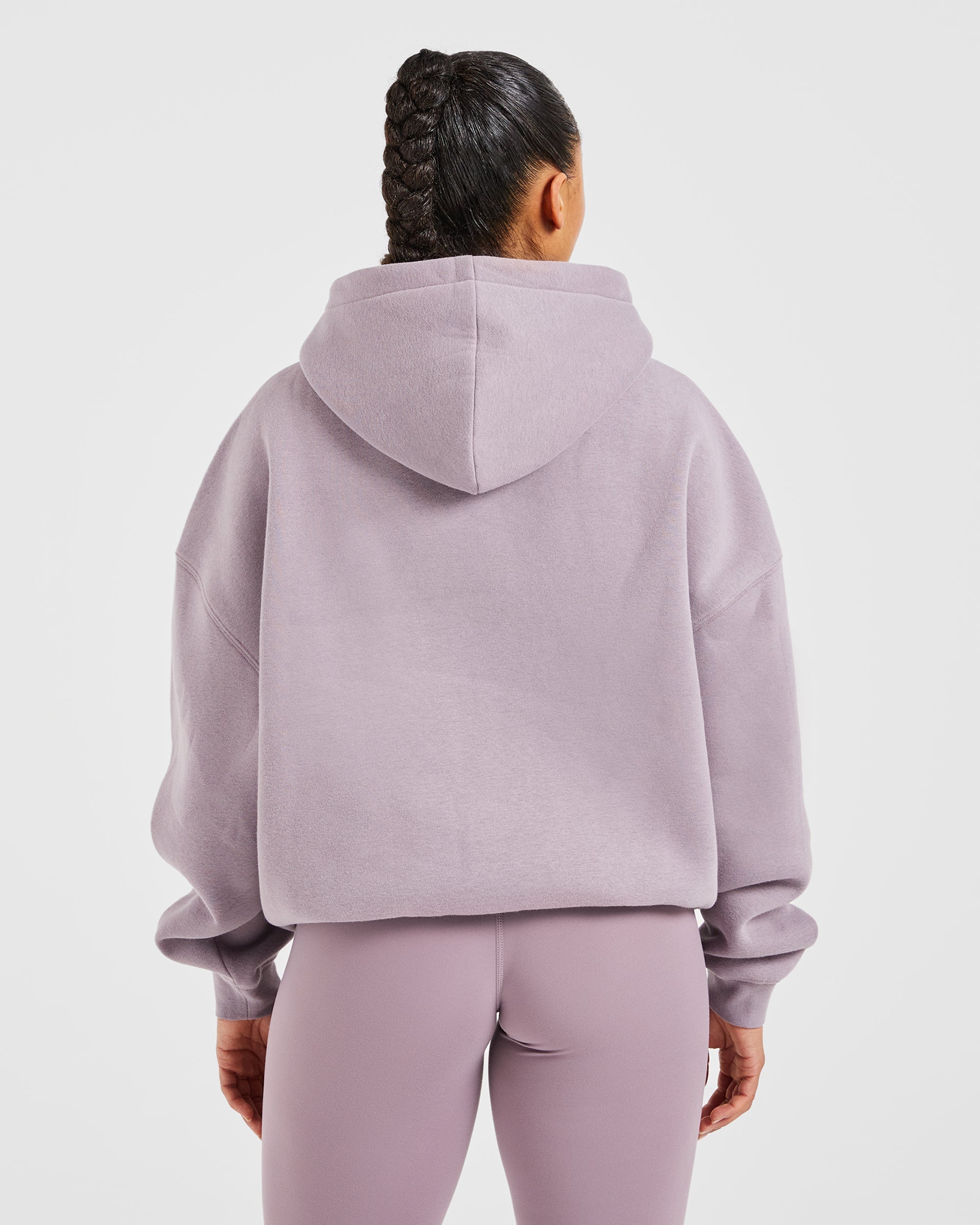 Sport Outline Hoodie Oversized - Mauve Purple