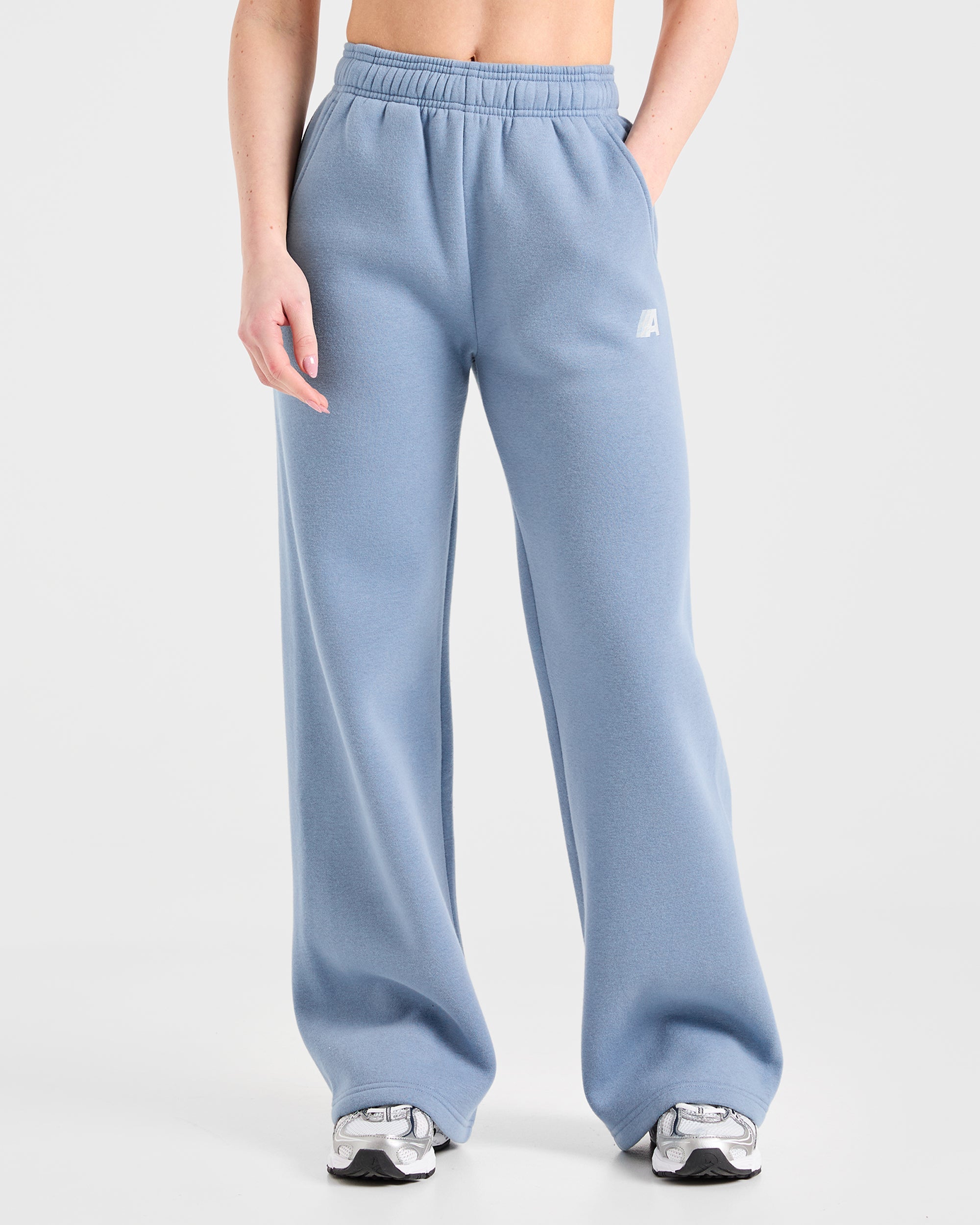Pantaloncini Jogger a Gamba Dritta Retro Athletics - Blu Vintage