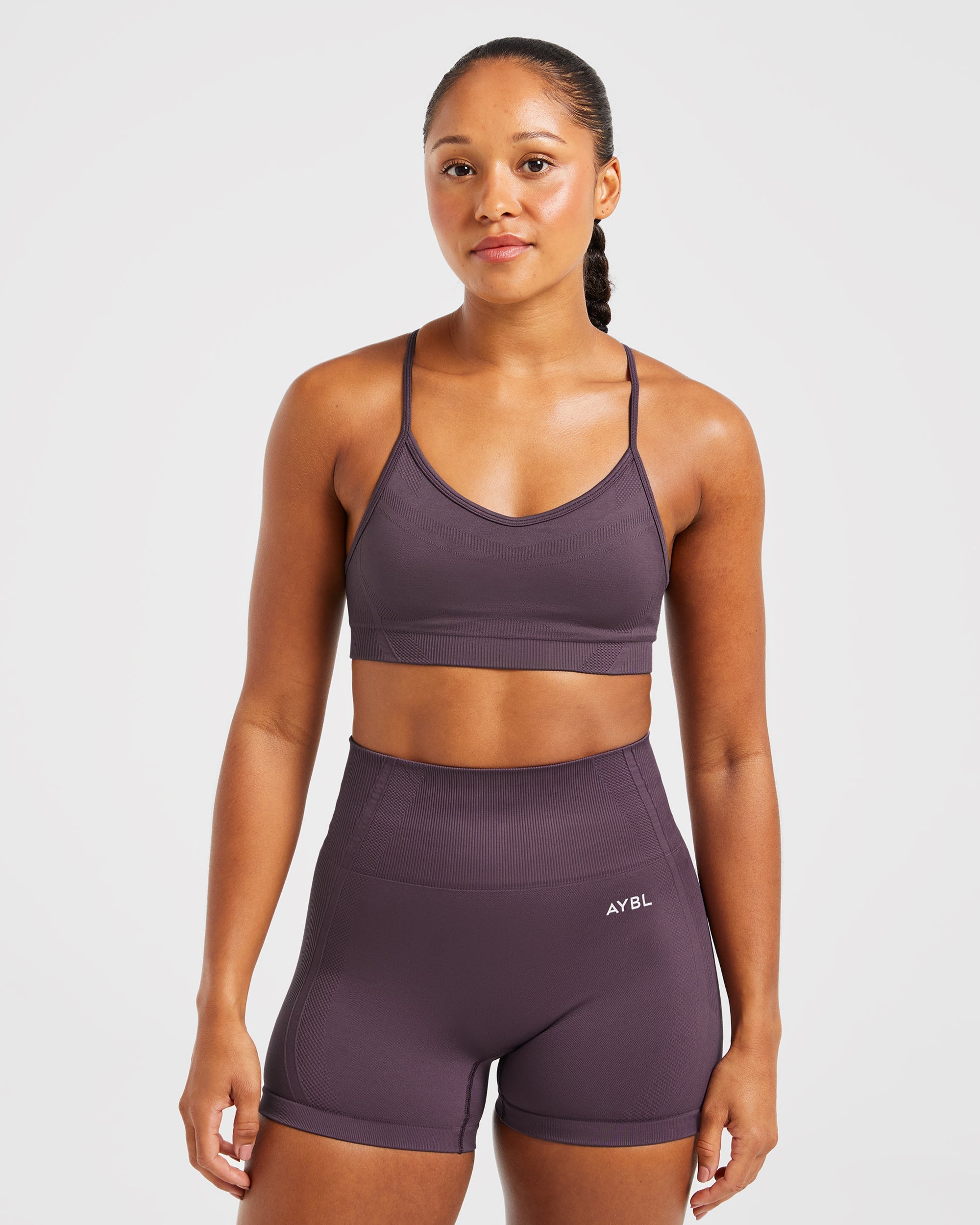 Sports Bra Senza Cuciture con Spalline Balance V3 - Viola