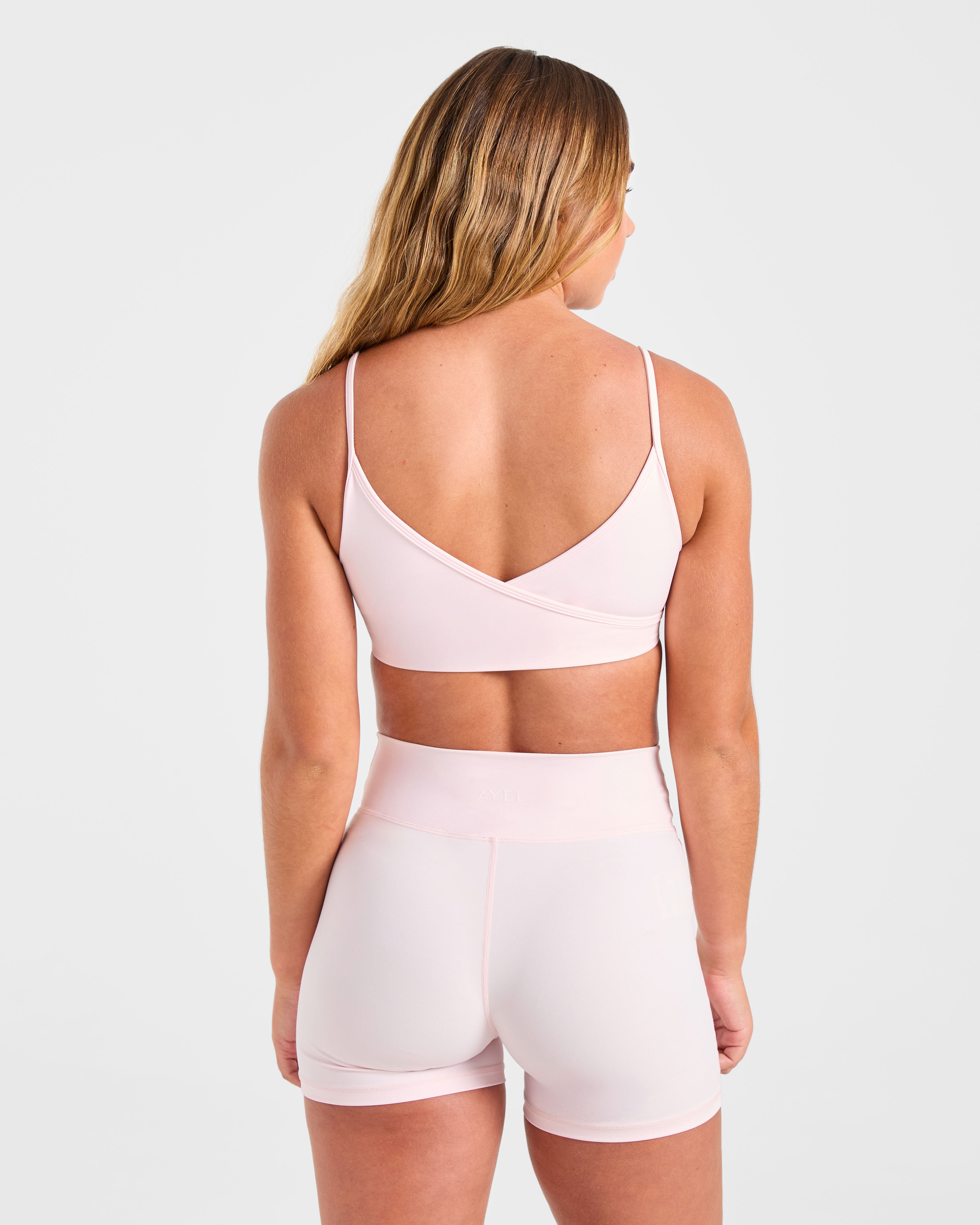Sculpt Wrap Sports Bra - Rosa Ghiaccio