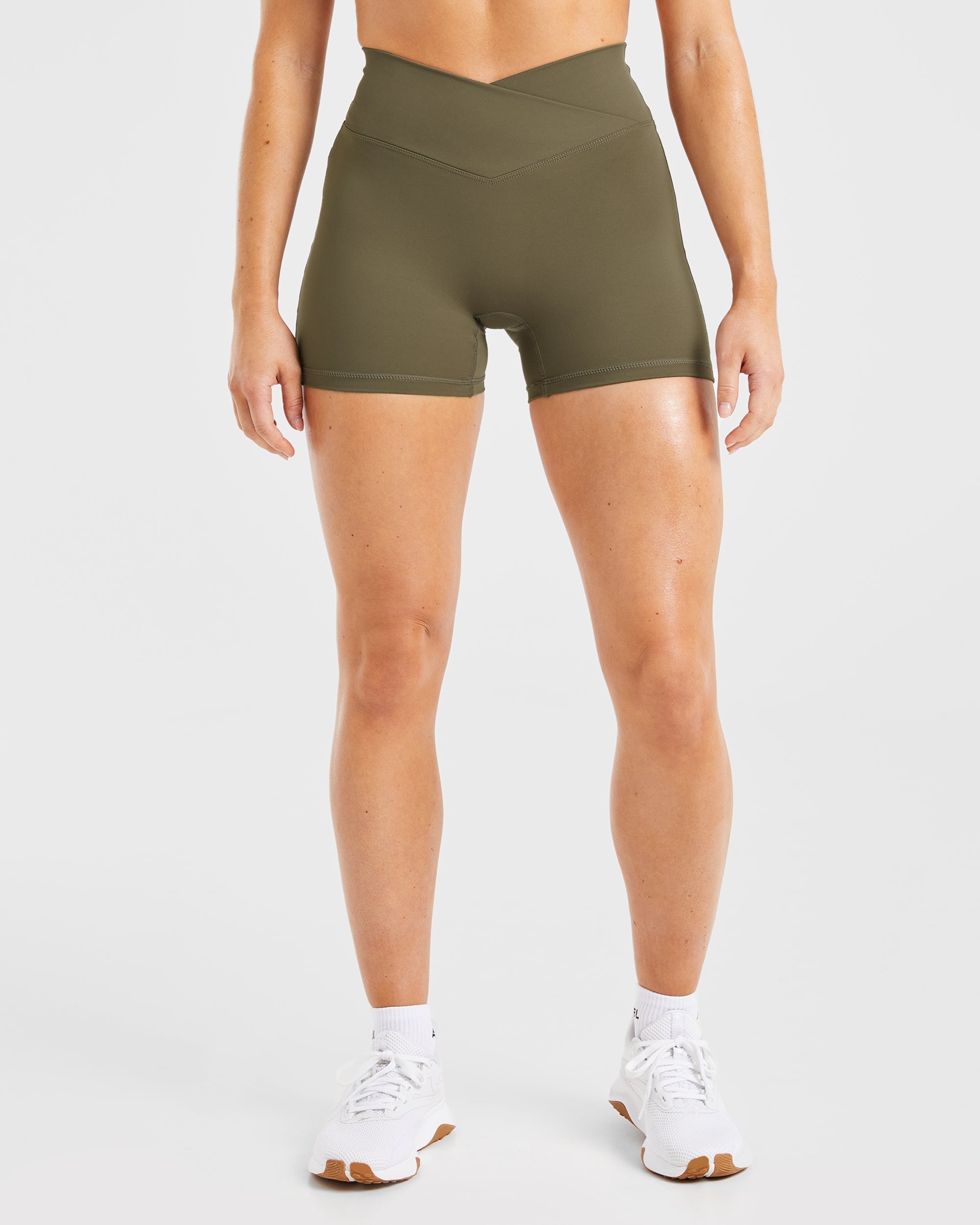 Shorts Wrap Scultura - Khaki Scuro