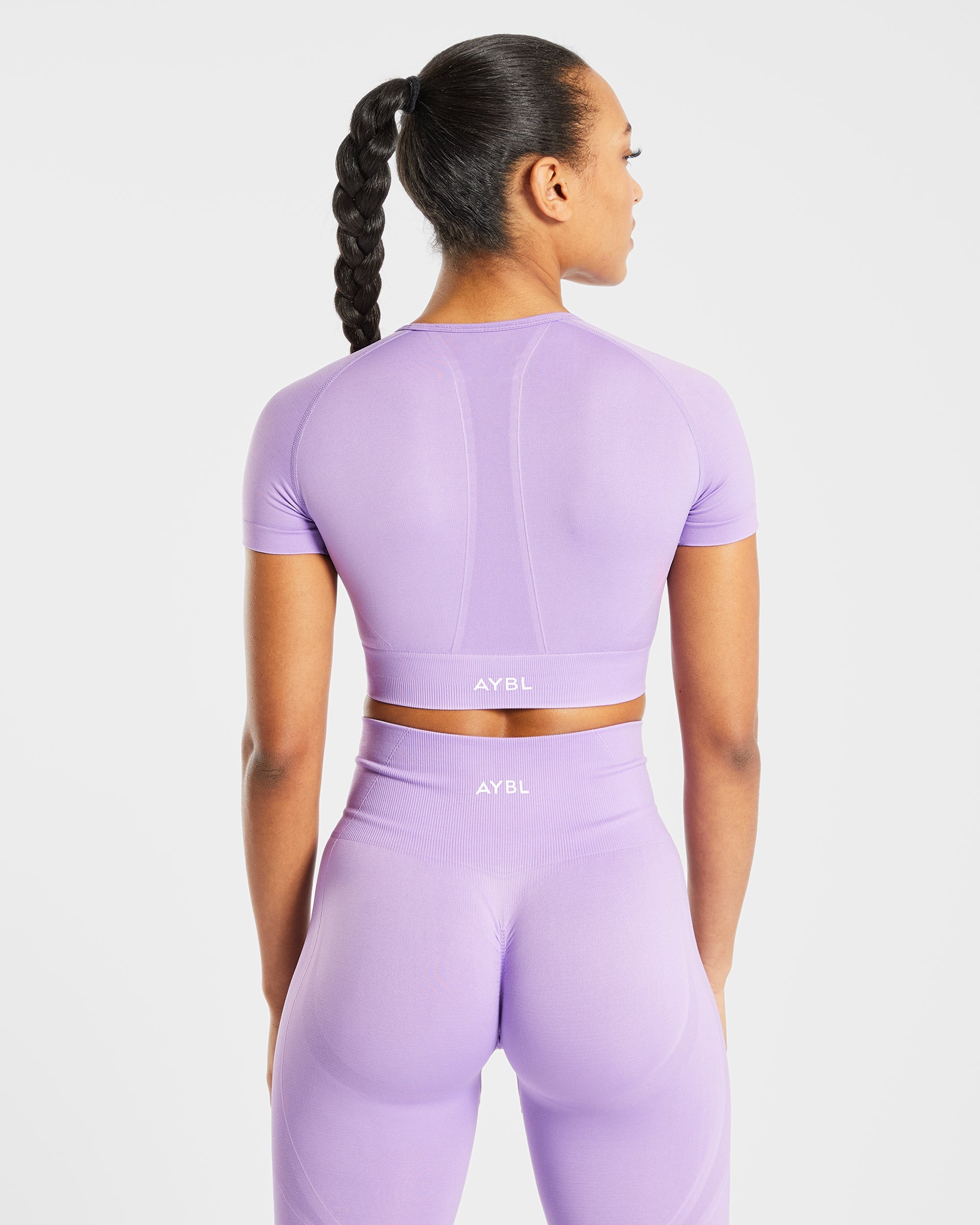 Empower Seamless Crop Top - Viola