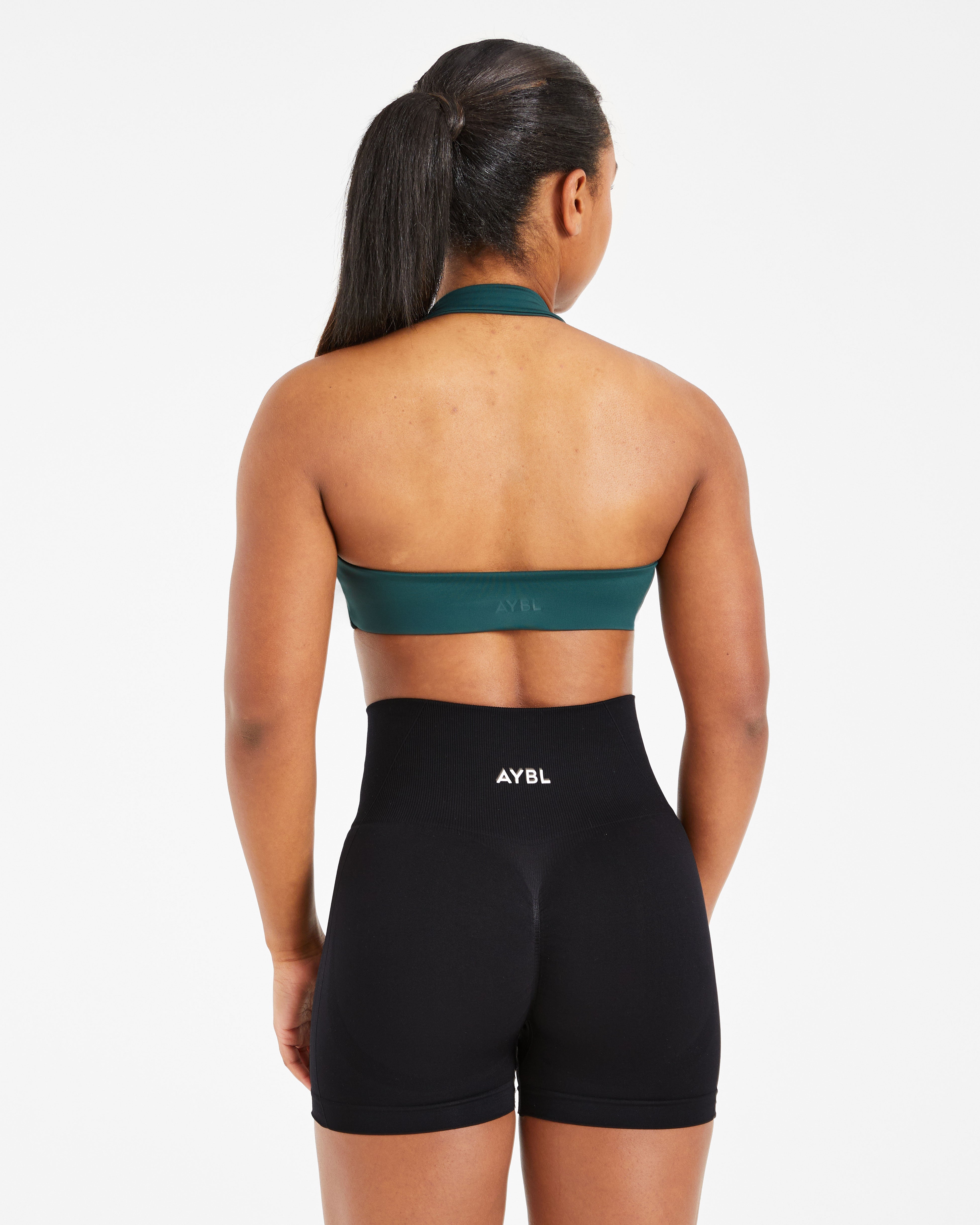 Sports Bra Essenziale a Tracolla - Verde Scuro