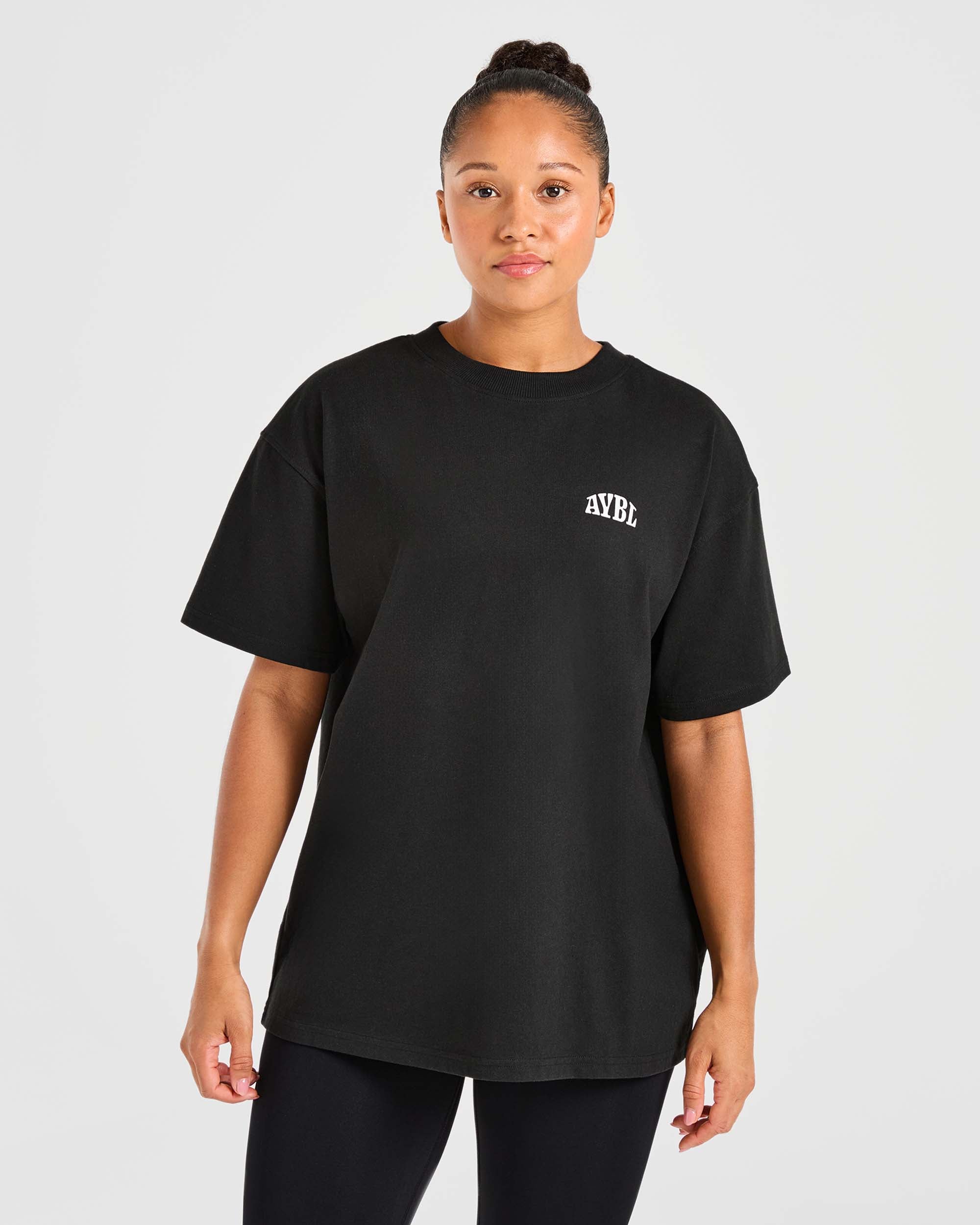 T-shirt Oversized Mind Over Matter - Nero