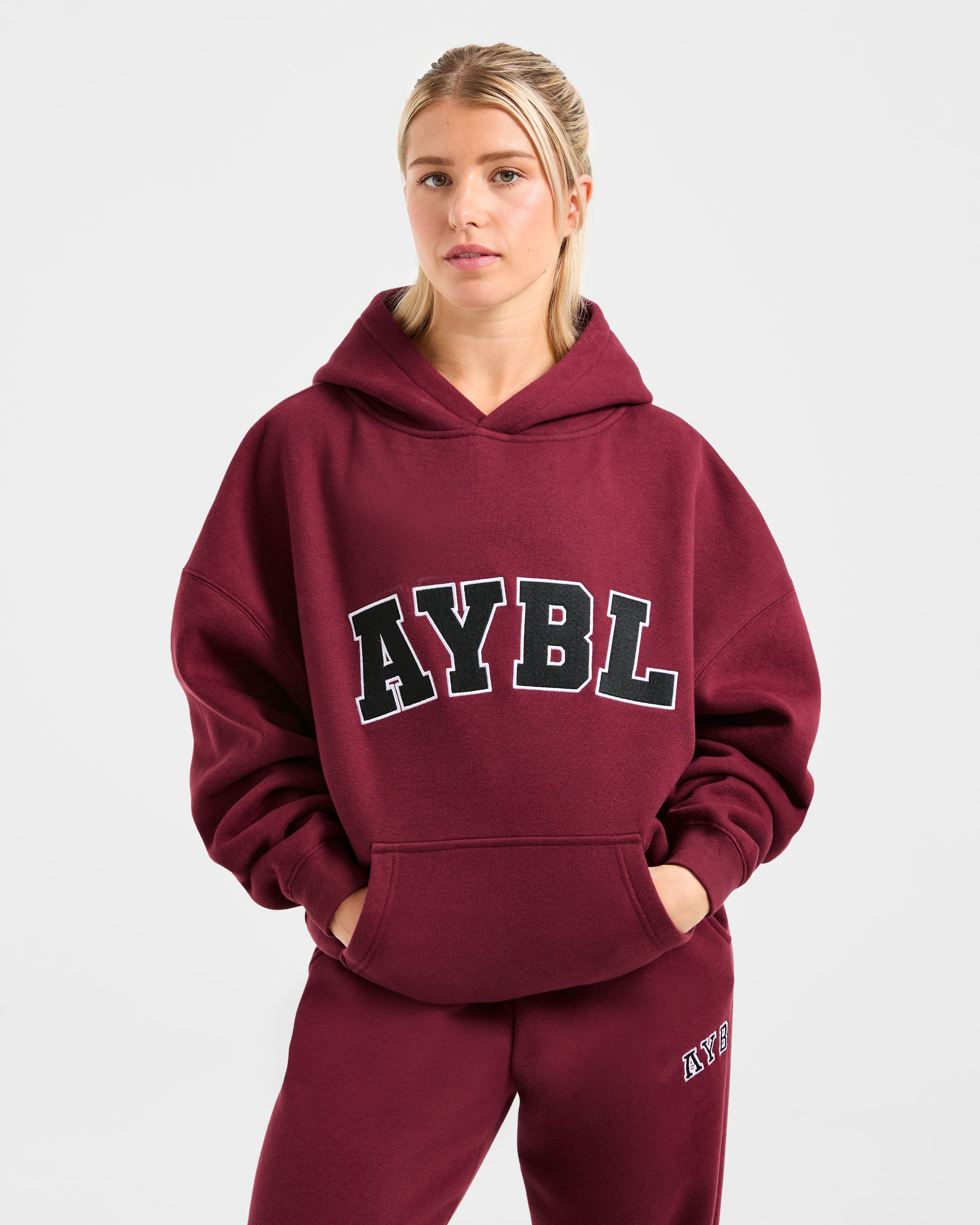 Varsity 2.0 Felpa Oversized - Rosso Vino