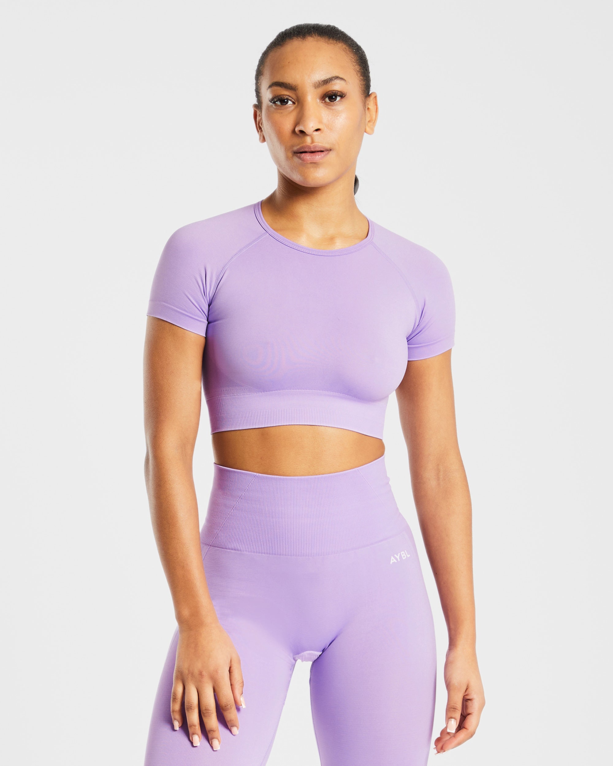 Empower Seamless Crop Top - Viola