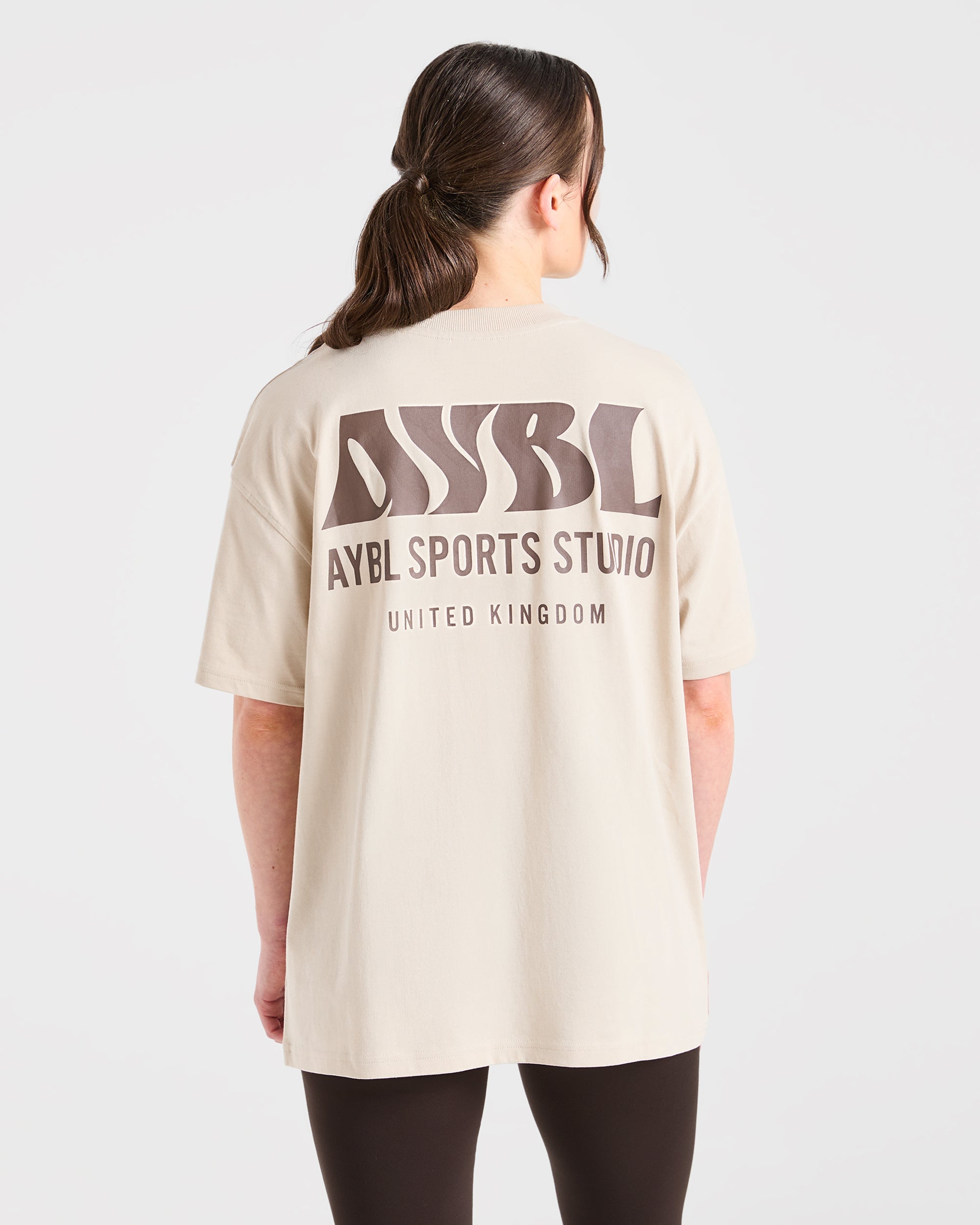 AYBL Sports Studio T-Shirt Oversized - Beige