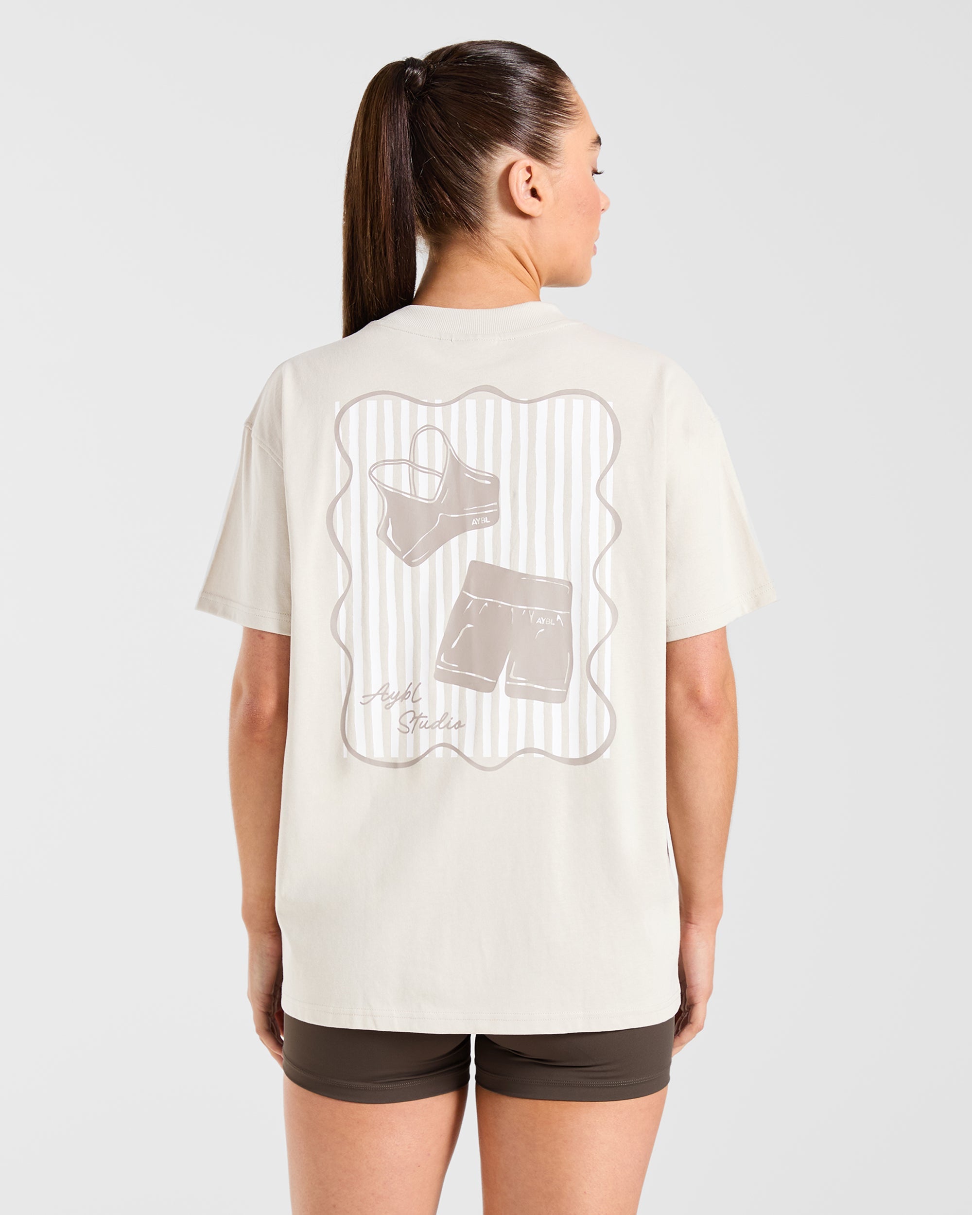 T-shirt oversize AYBL Studio - Taupe Beige