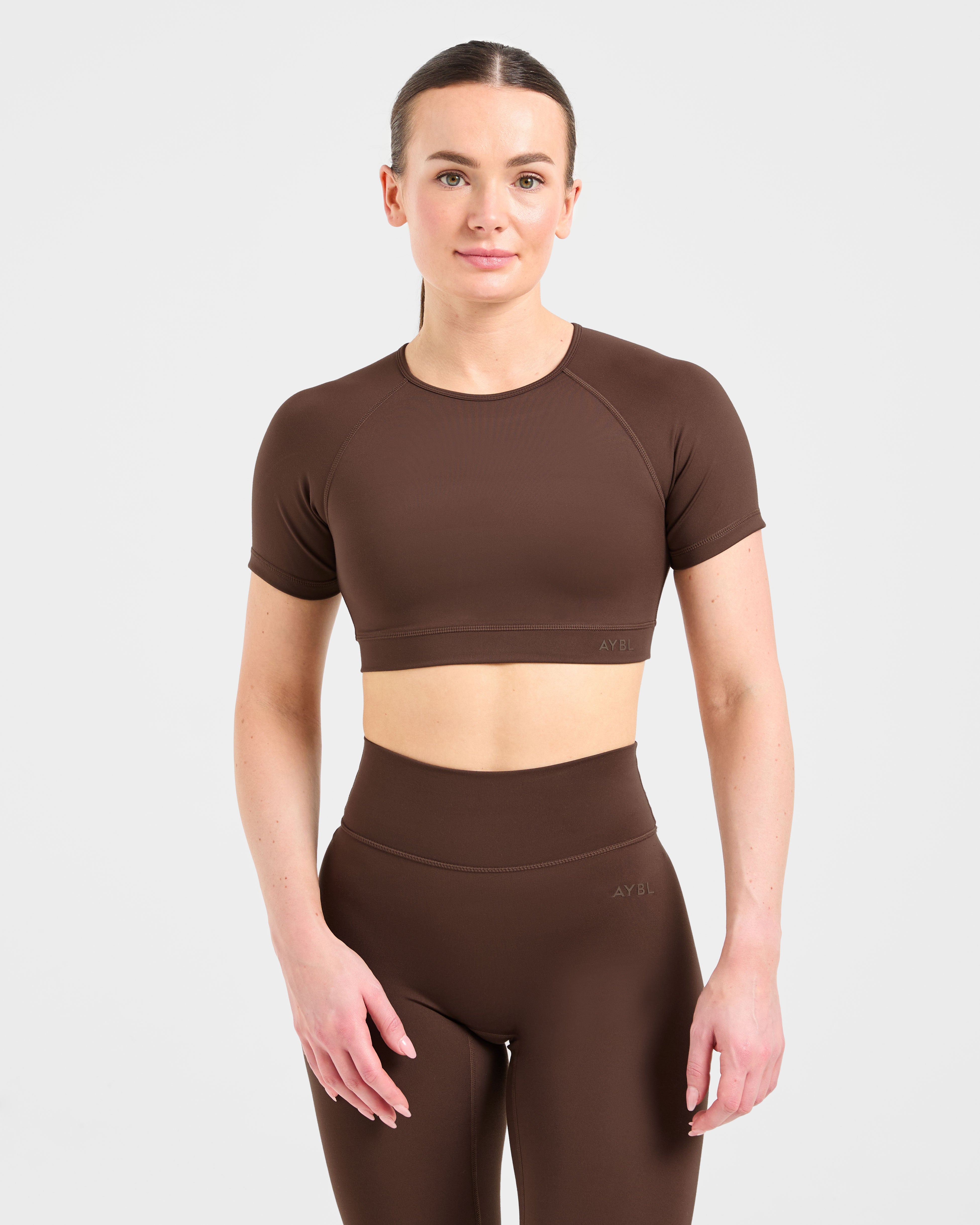 Crop Top Fondamentale - Marrone