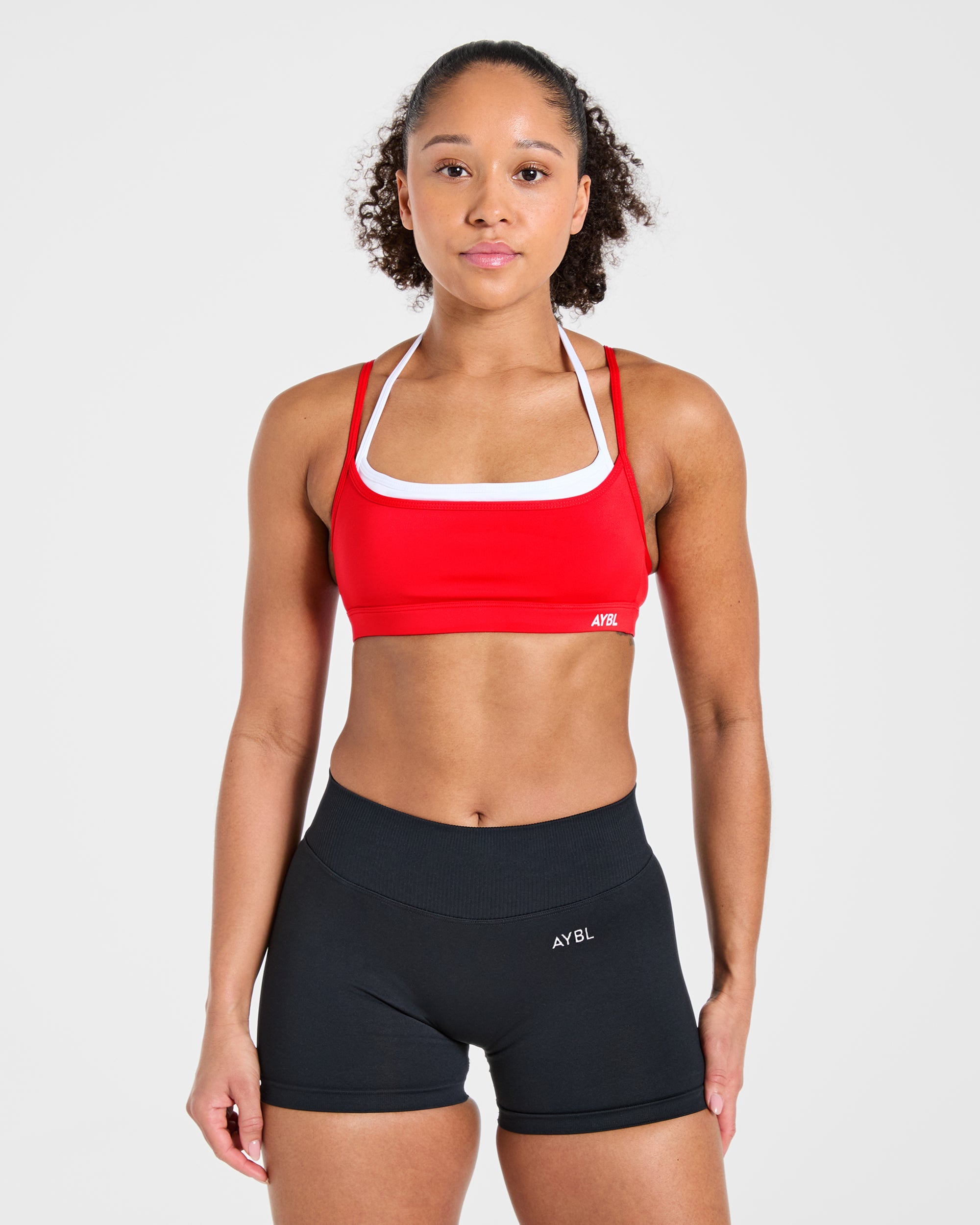 Sports Bra Doppio Strato Essenziale - Rosso Vivace