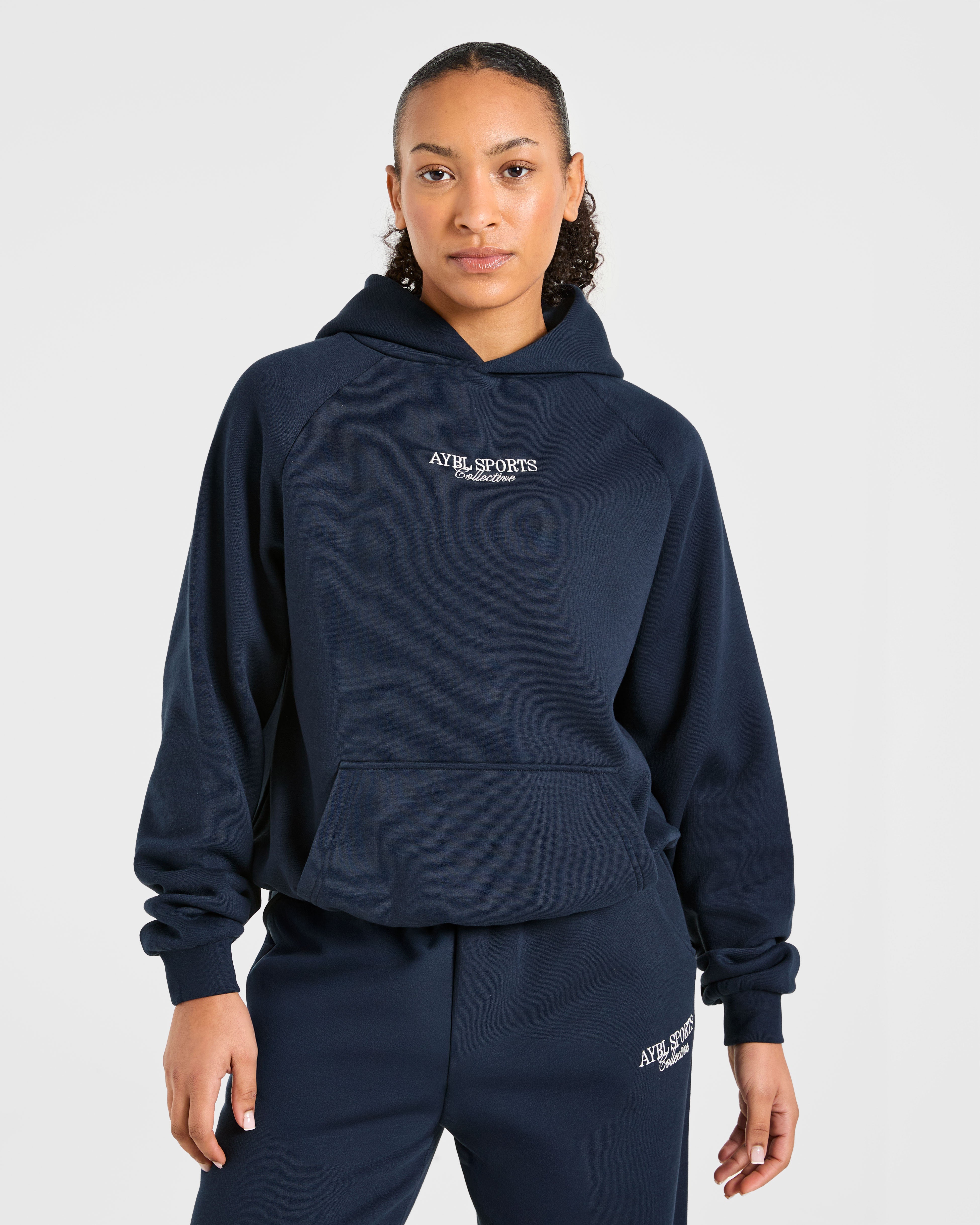 Cappuccio Oversized Sports Collective - Navy Verdissimo