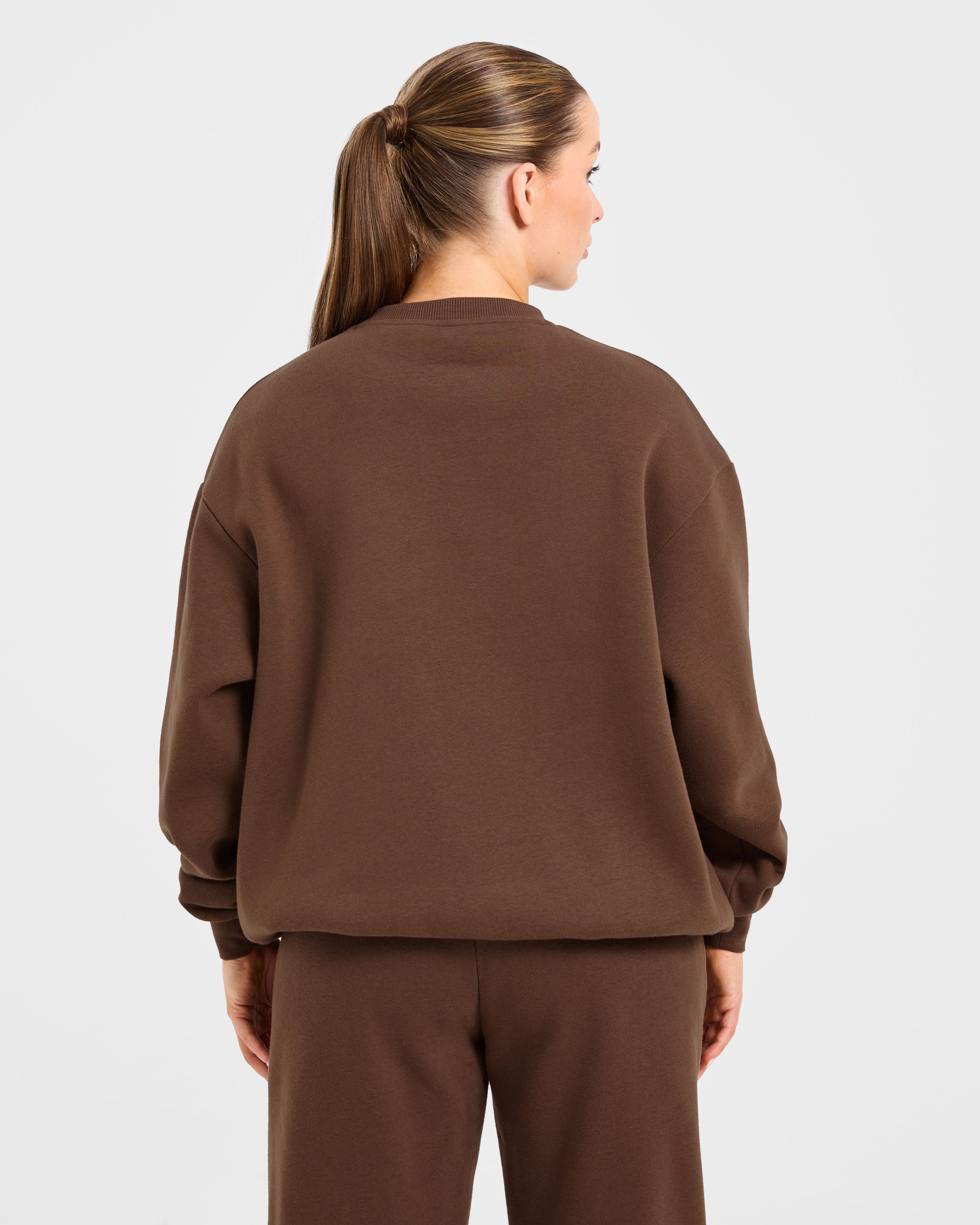 Felpa Oversized Varsity 2.0 - Marrone