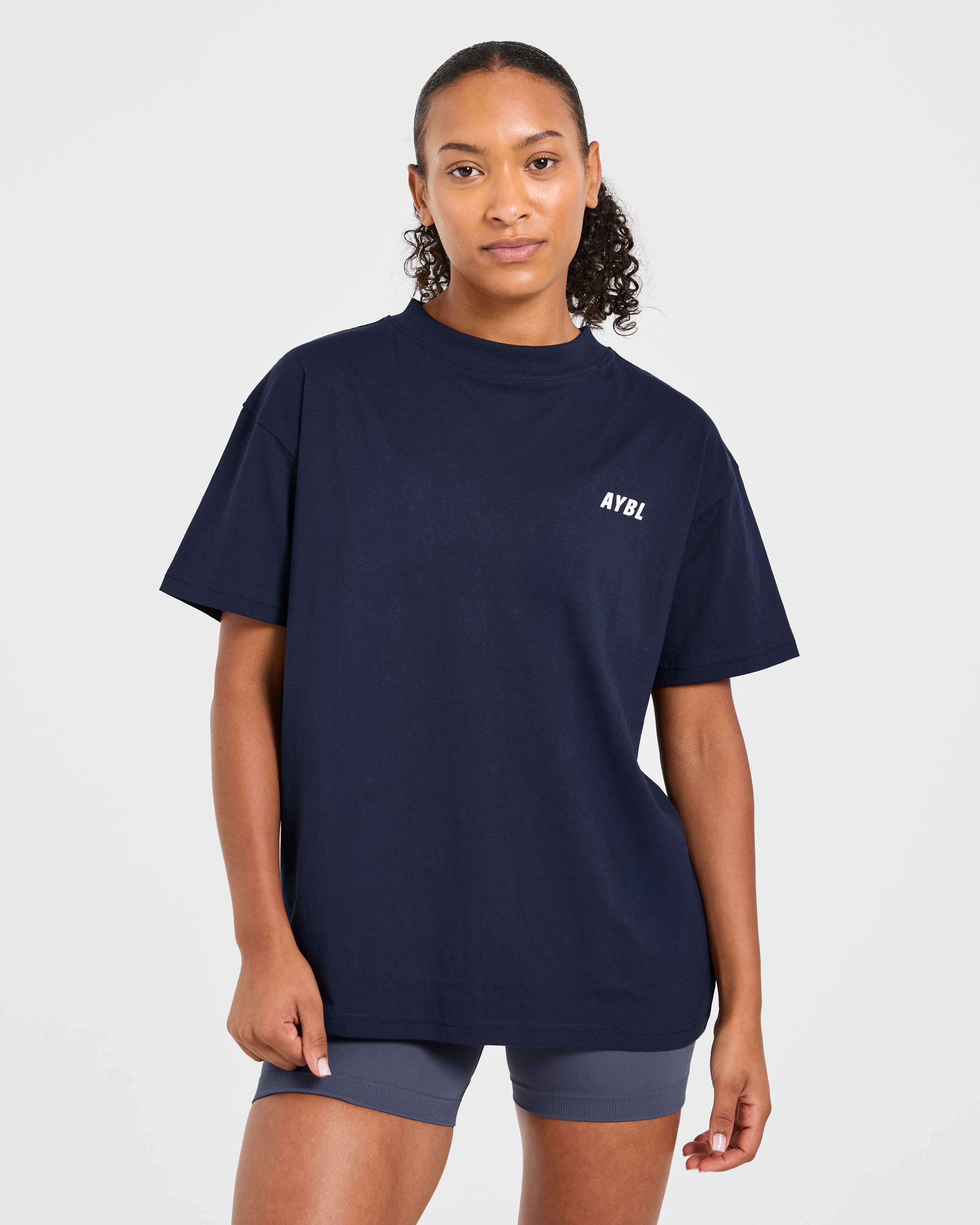 Cardio Club T-Shirt Oversized - Blu Navy