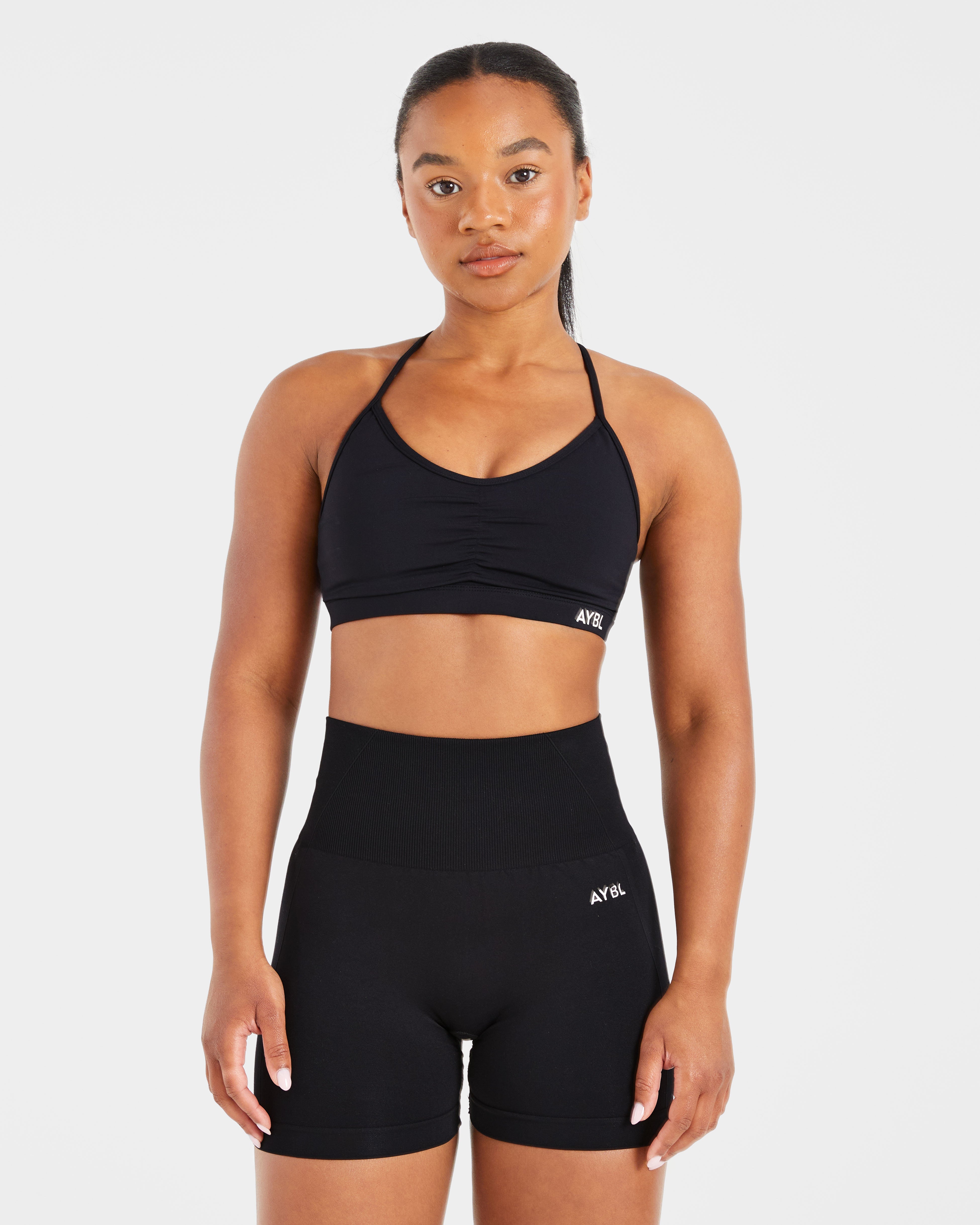 Sports Bra Ruched Essenziale - Nero