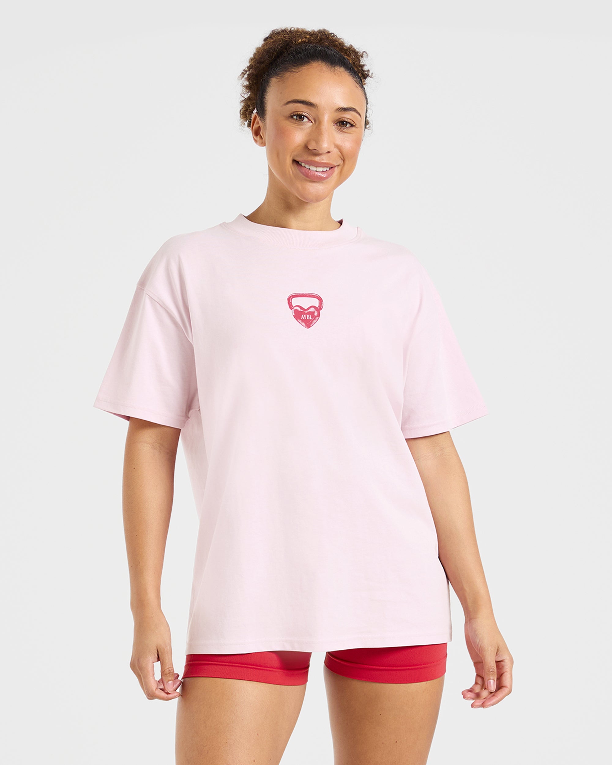 T-shirt oversize Lift Love AYBL - Rosa Ghiaccio