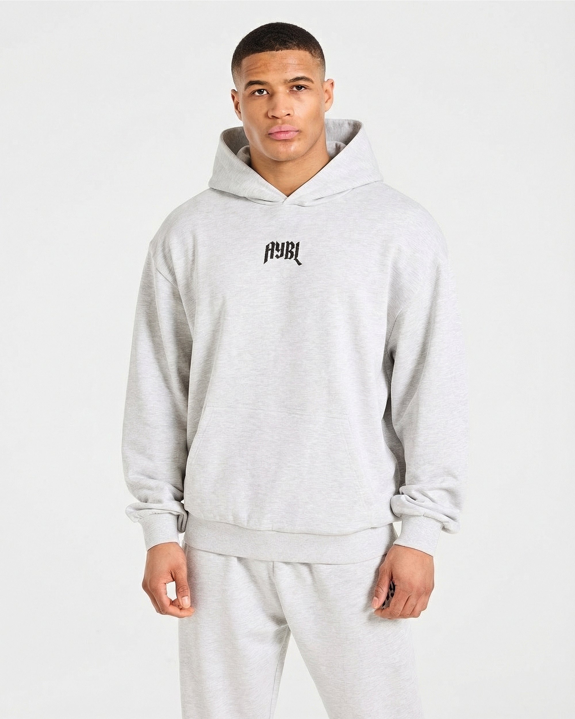 Gothic Oversized Hoodie per sollevamento pesi - Grigio Marl