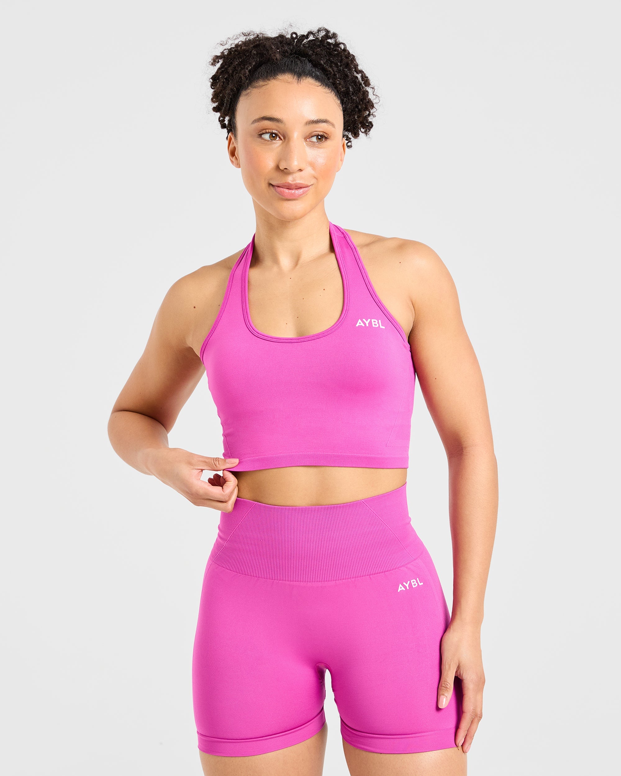 Top Corto Senza Sfumature con Cinturino - Magenta