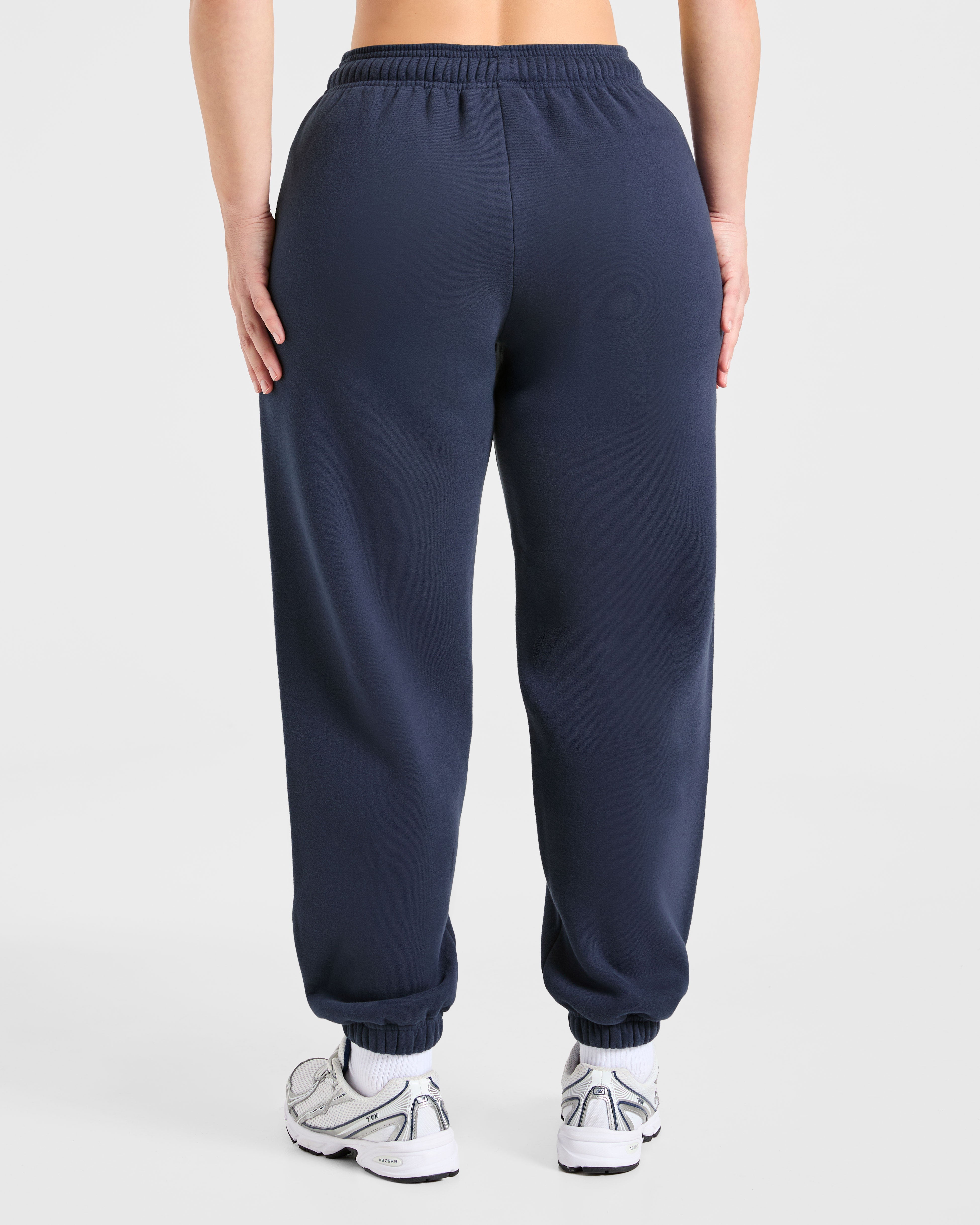 Pantaloni Jogger Oversized Retro Athletics - Blu Navy/Giallo