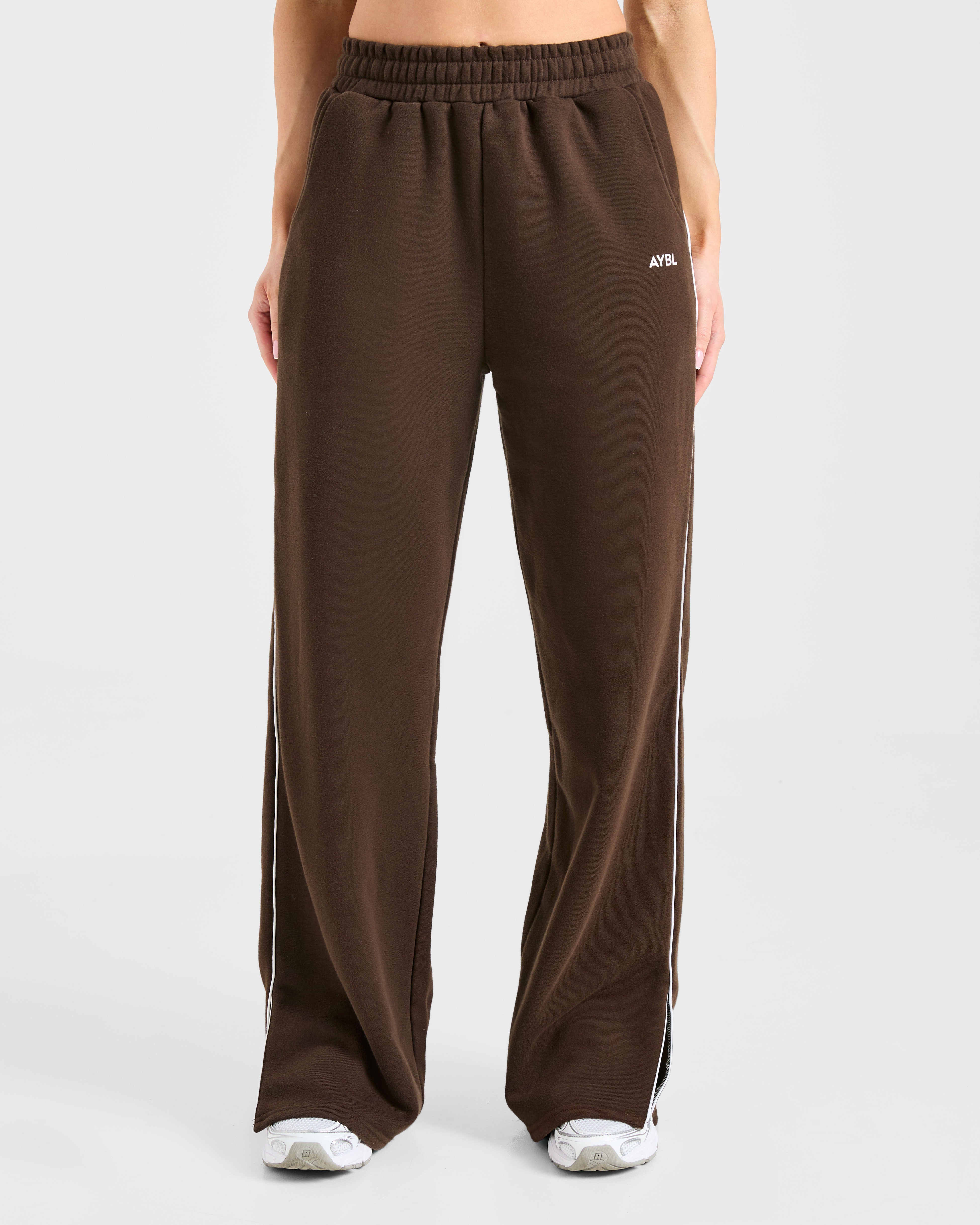 Pantaloni Jogger a Gamba Dritta - Caffè