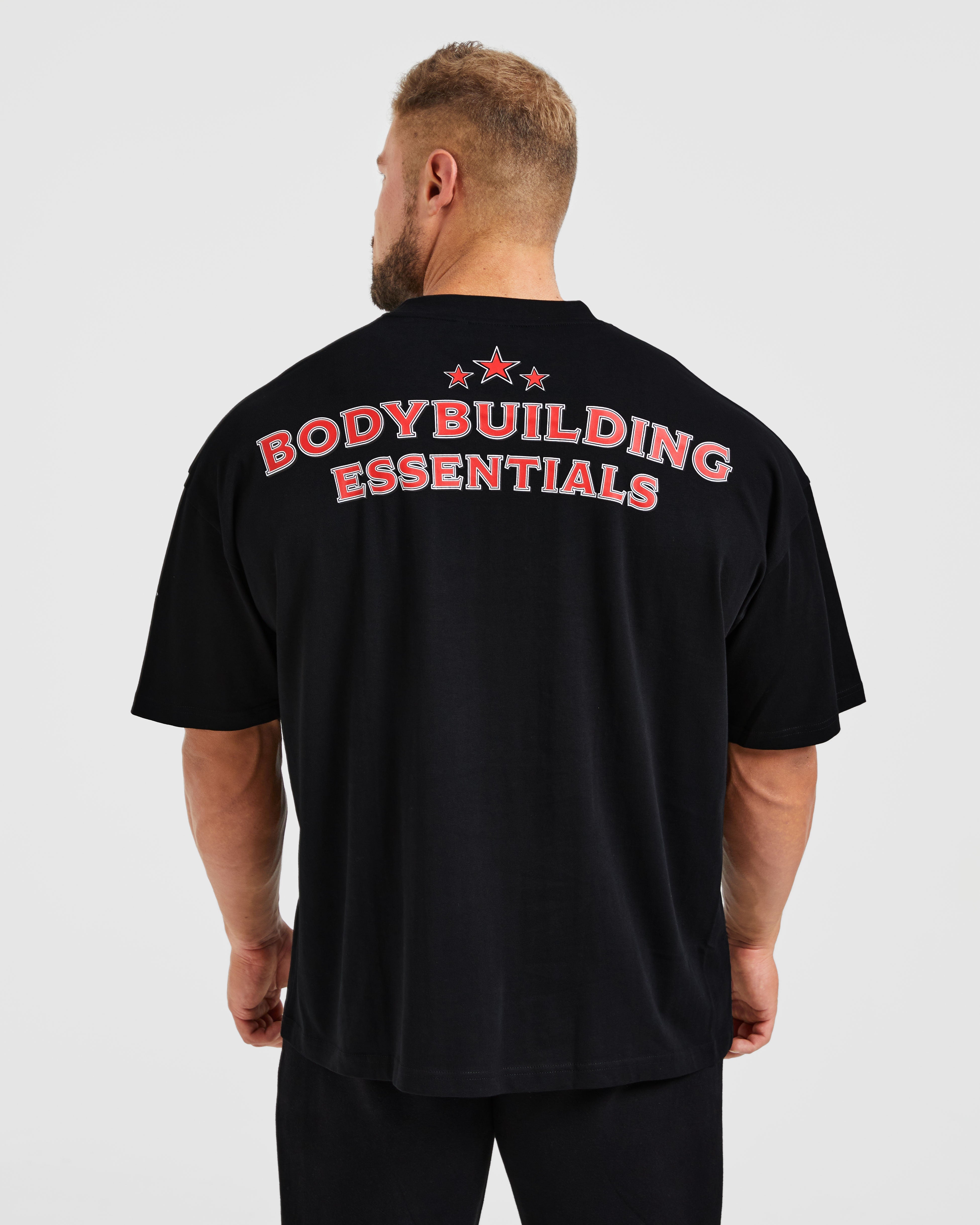 Wesley Vissers X Body Building Essentials T-shirt Oversize - Nero/Rosso