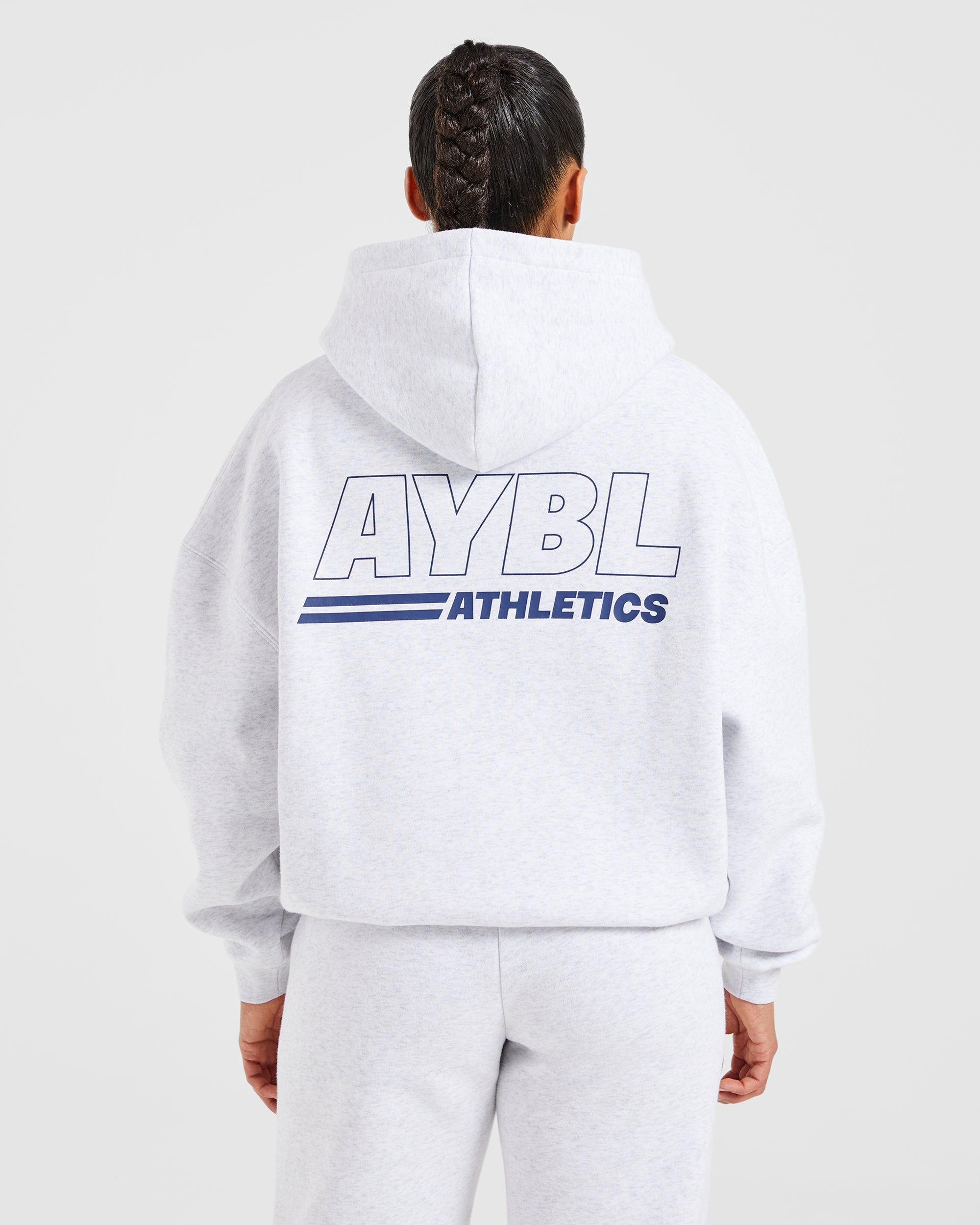 Felpa Oversized da Atletica - Grigio Sfumato/Blu Navy