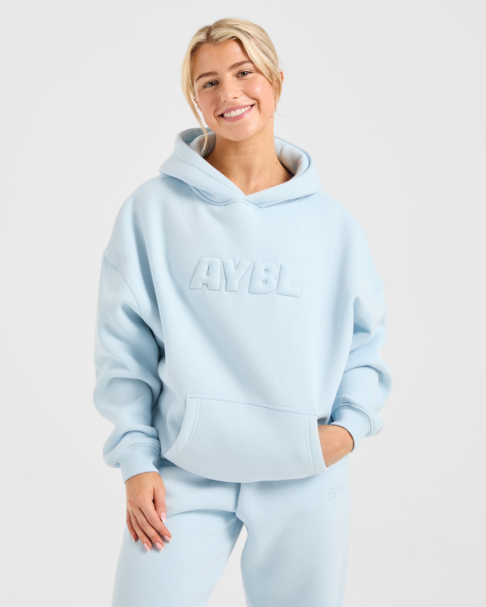 Classico Felpa Oversized - Blu Pastello