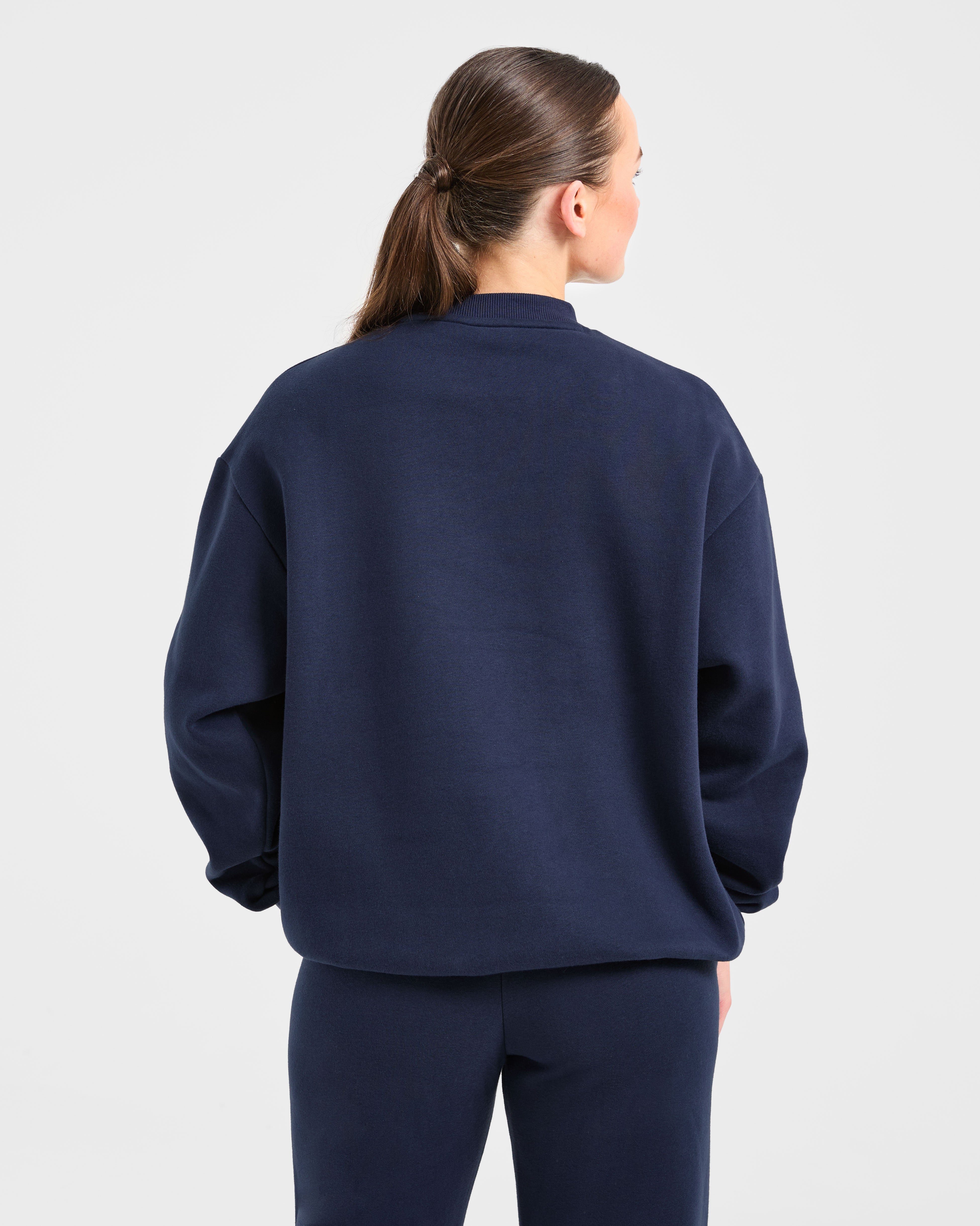 Felpa Oversized Varsity 2.0 - Blu Navy