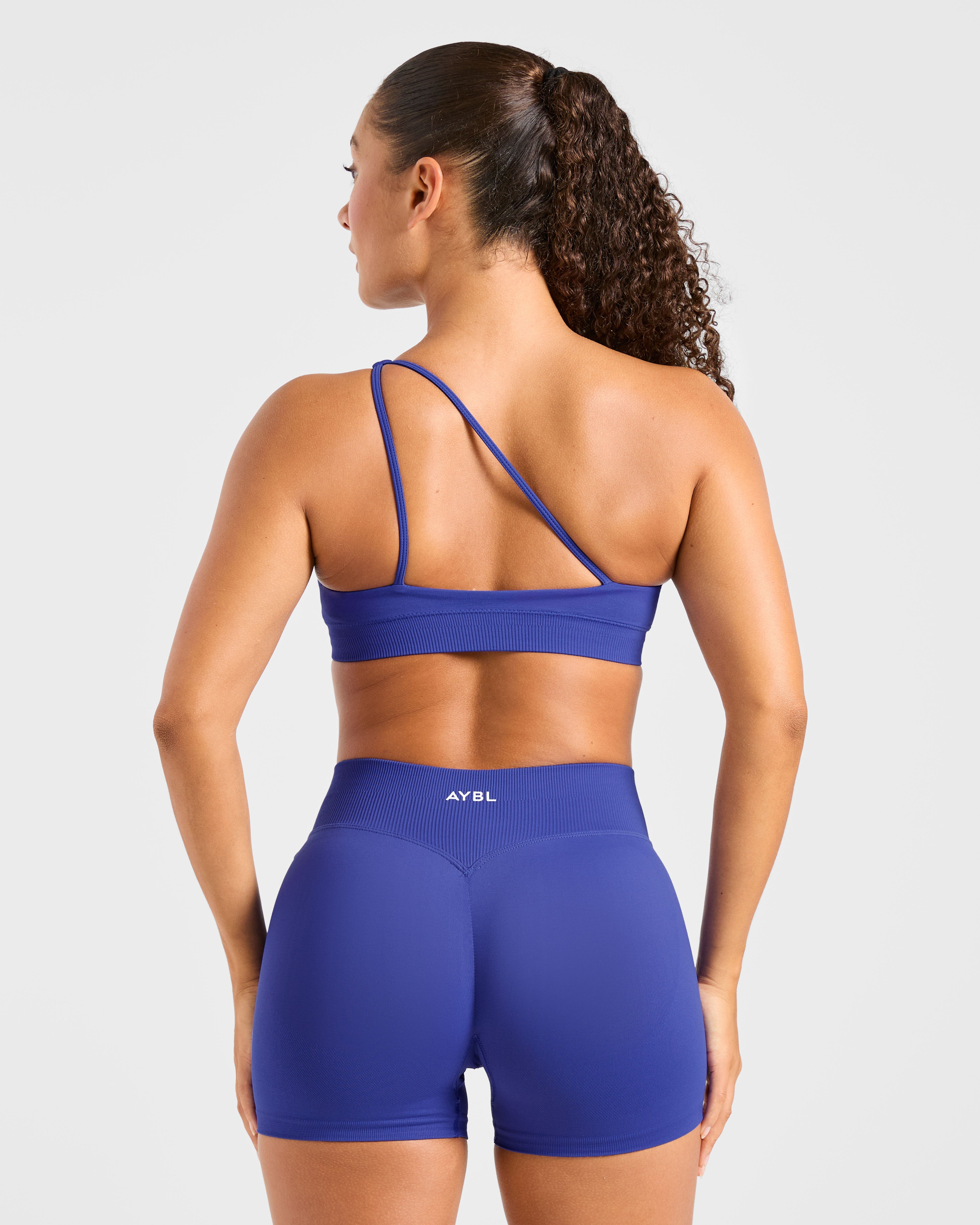 Enhance Sports Bra Senza Cuciture a Una Spalla - Blu Cobalto