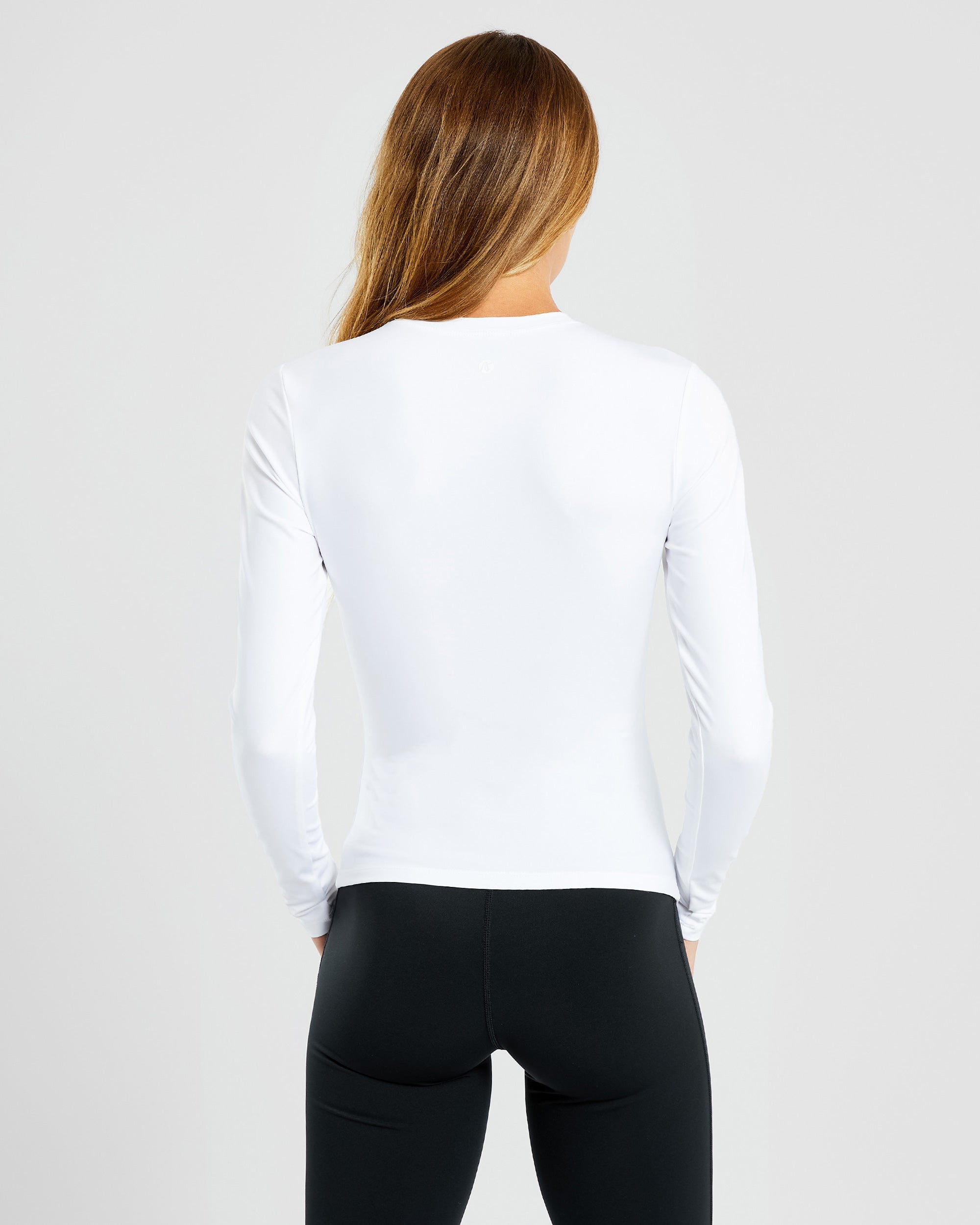 Top a Maniche Lunghe Sculpt - Bianco